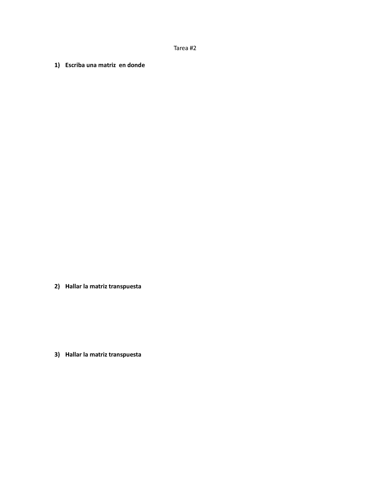 Tarea Matrices - Matematicas - UG - Studocu