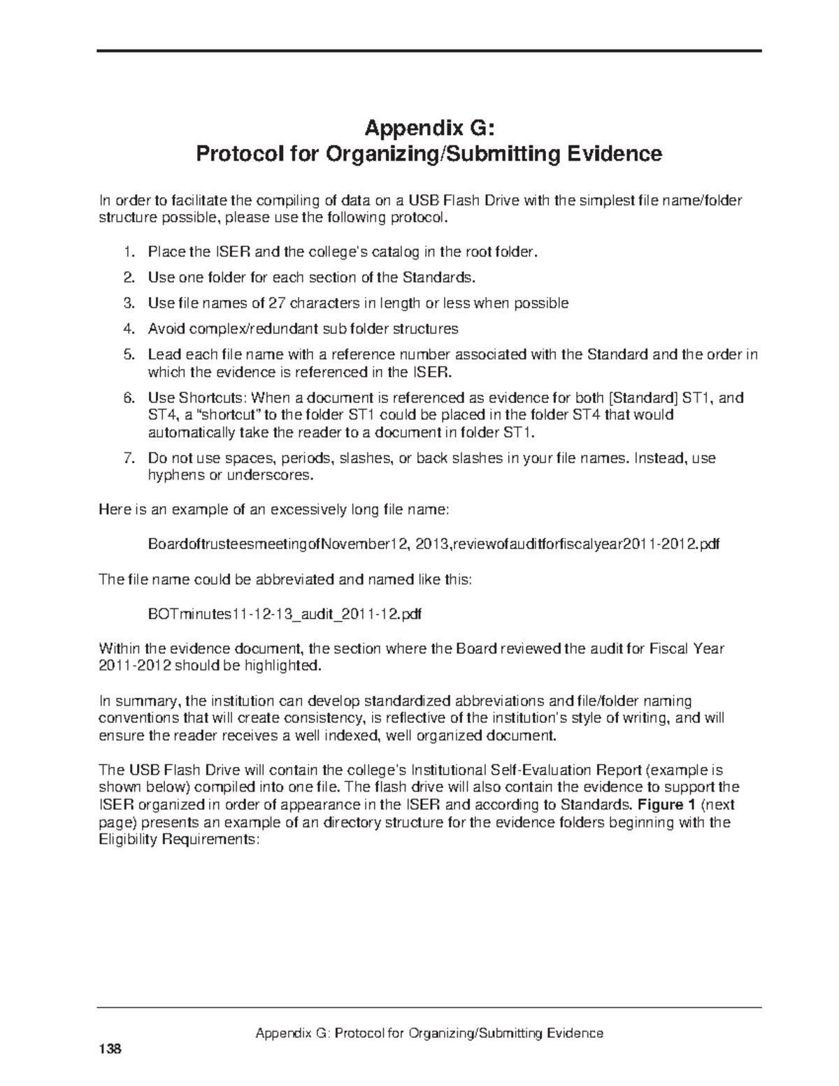 08-Guide ISER Evidence Protocol - Appendix G: Protocol for Organizing ...