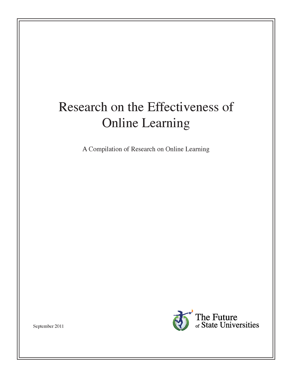 effectiveness of online learning for students research paper