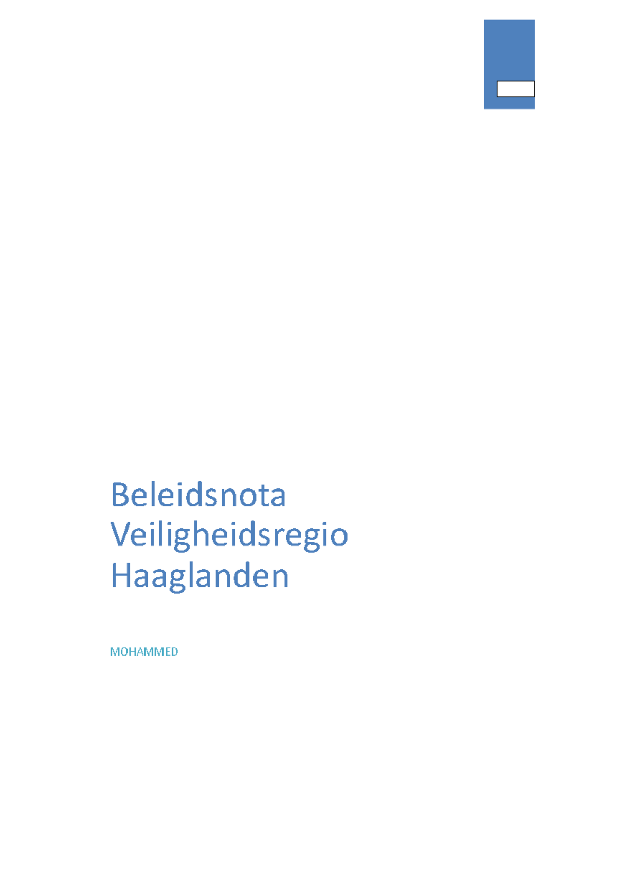 Veiligheidskunde ondermijning - Beleidsnota Veiligheidsregio Haaglanden ...