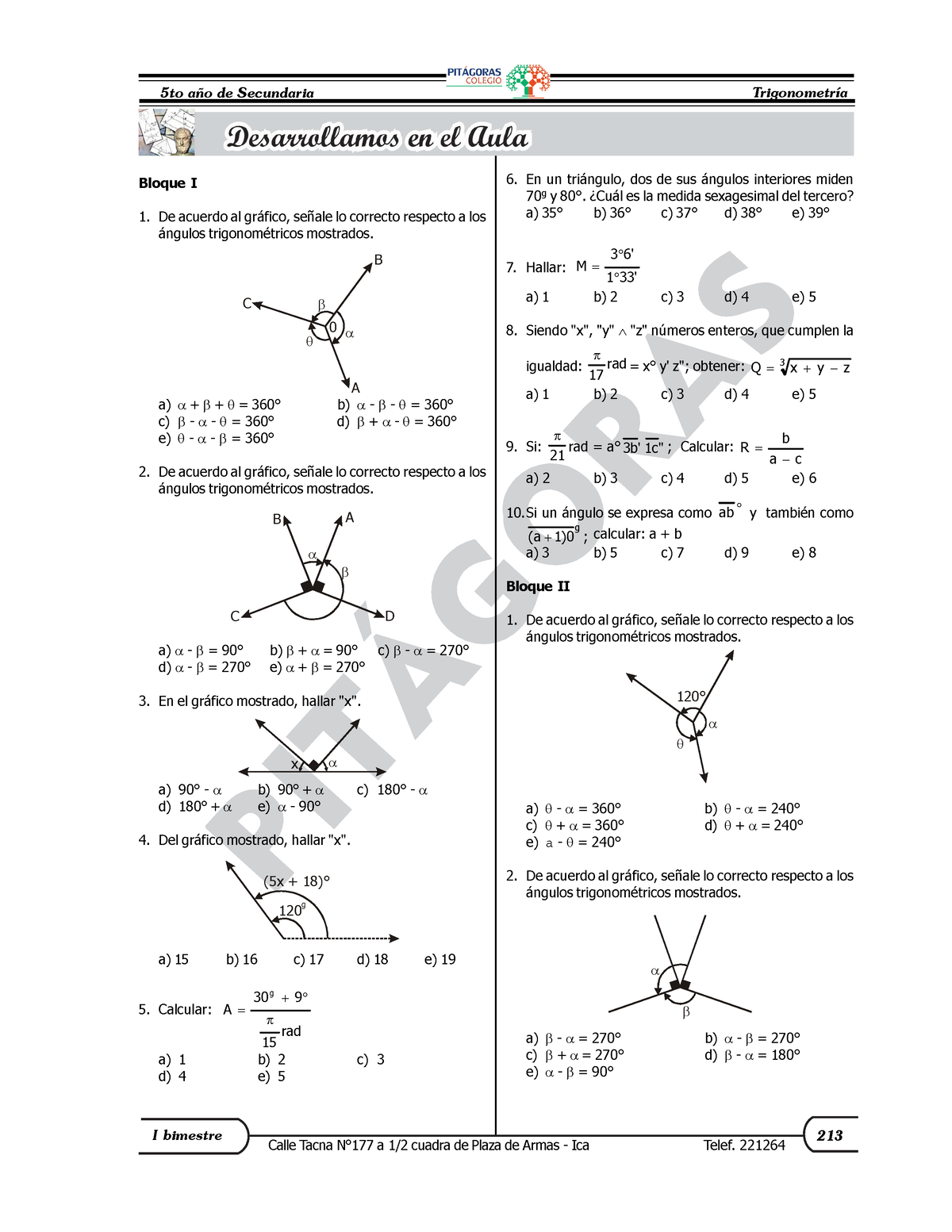 5TO Trigonometría-5-6 - 5to Año De Secundaria Trigonometría 213 Calle ...