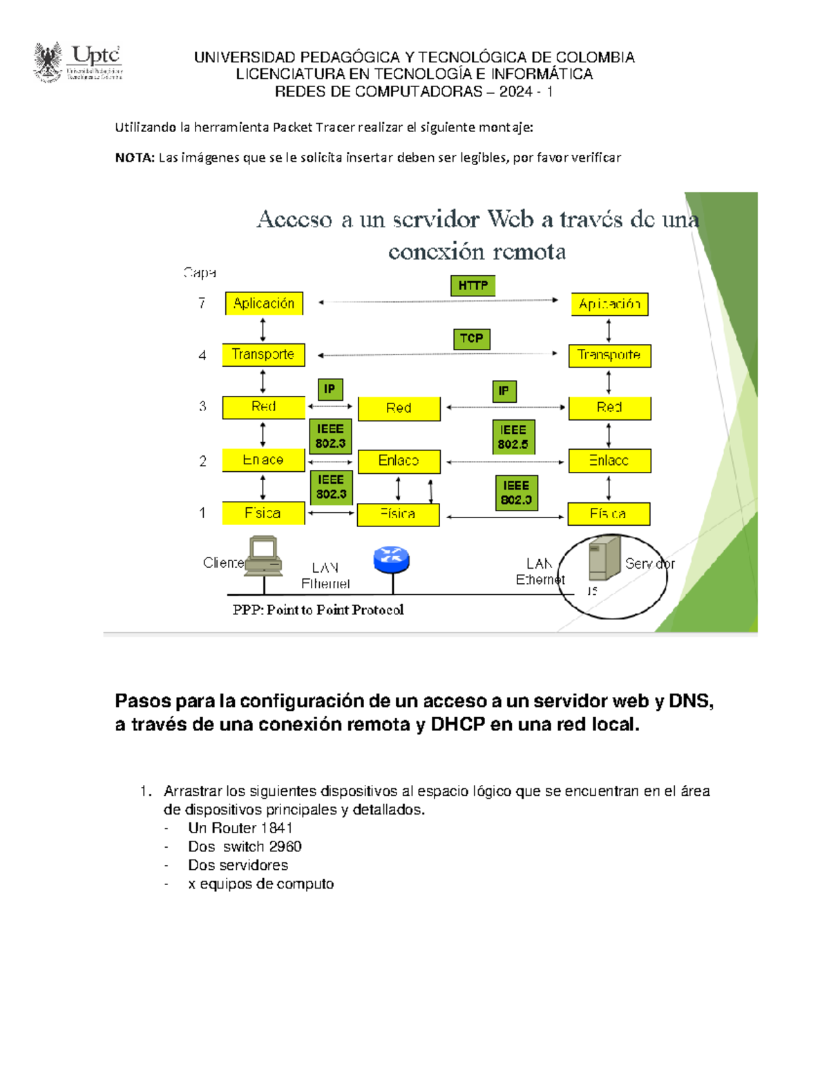 Taller conocimiento de packet Tracer II Resaltado - LICENCIATURA EN ...