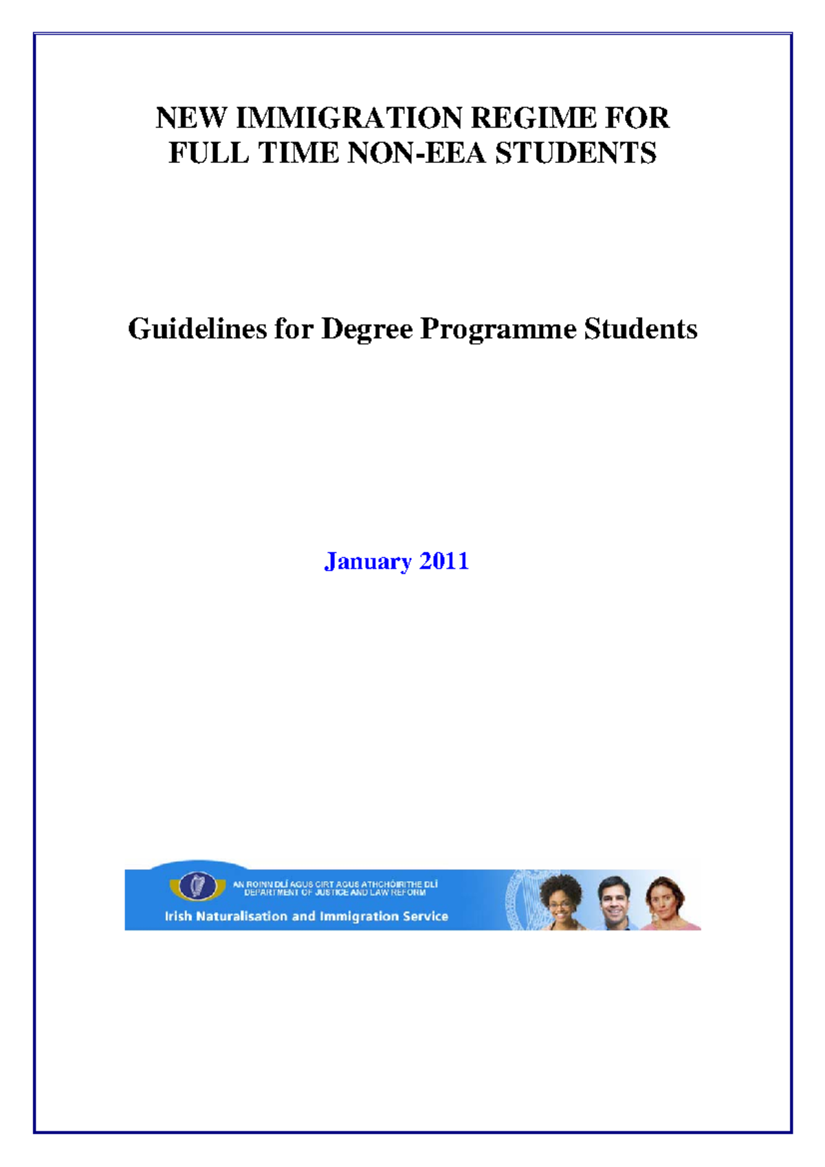 Guidelines for Degree Programme Students - NEW IMMIGRATION REGIME FOR ...