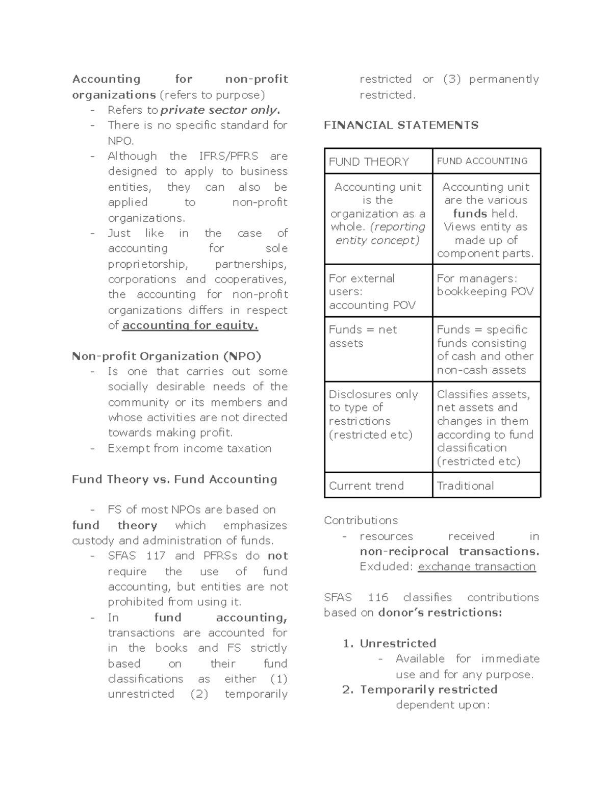 Non profit organization - Accounting for non-profit organizations ...