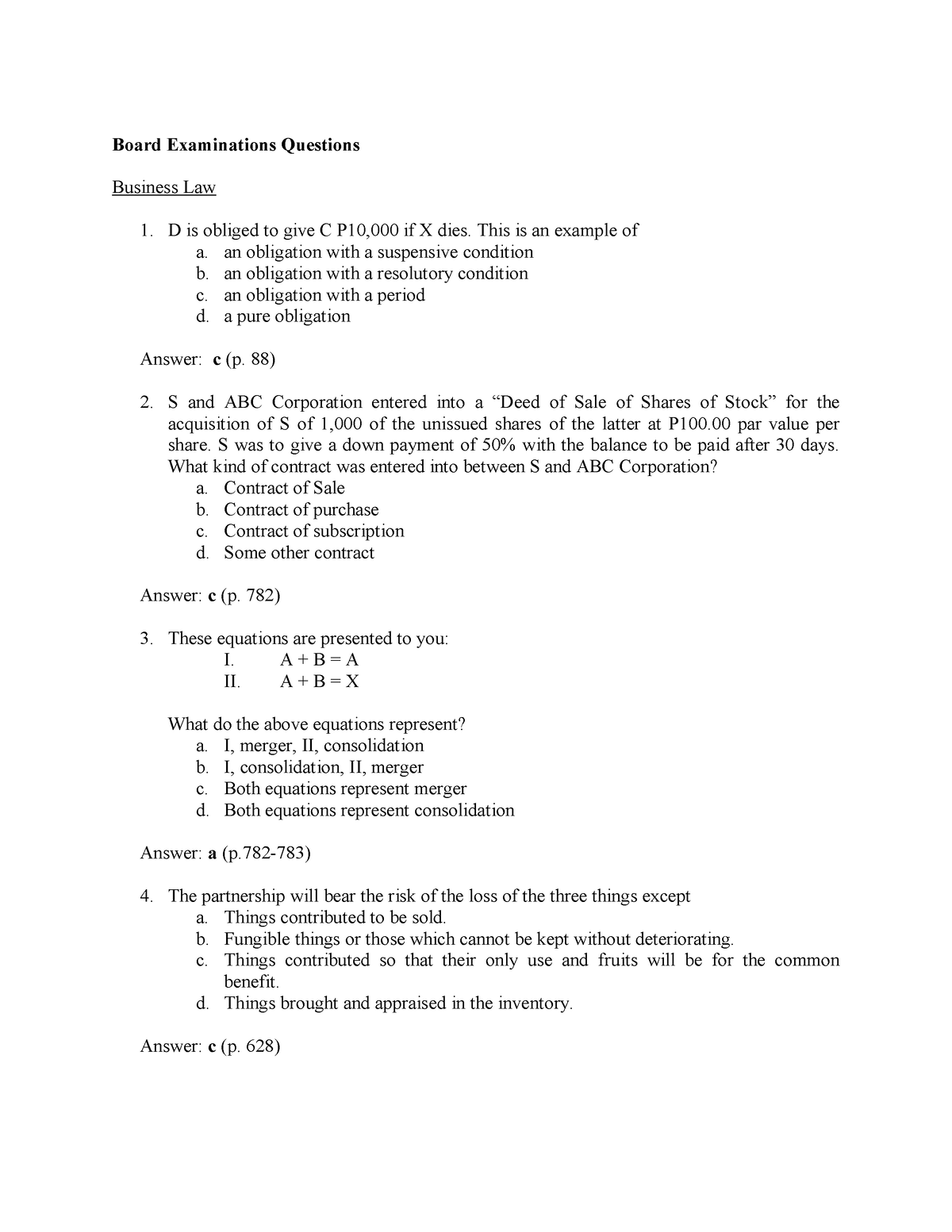 Cpa Board Examinations Questions - Board Examinations Questions ...