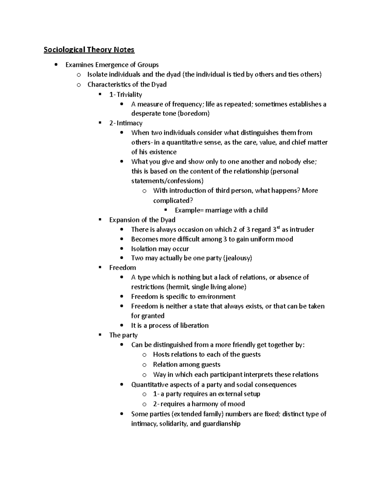 Sociological Theory Notes Document 26 - Sociological Theory Notes ...