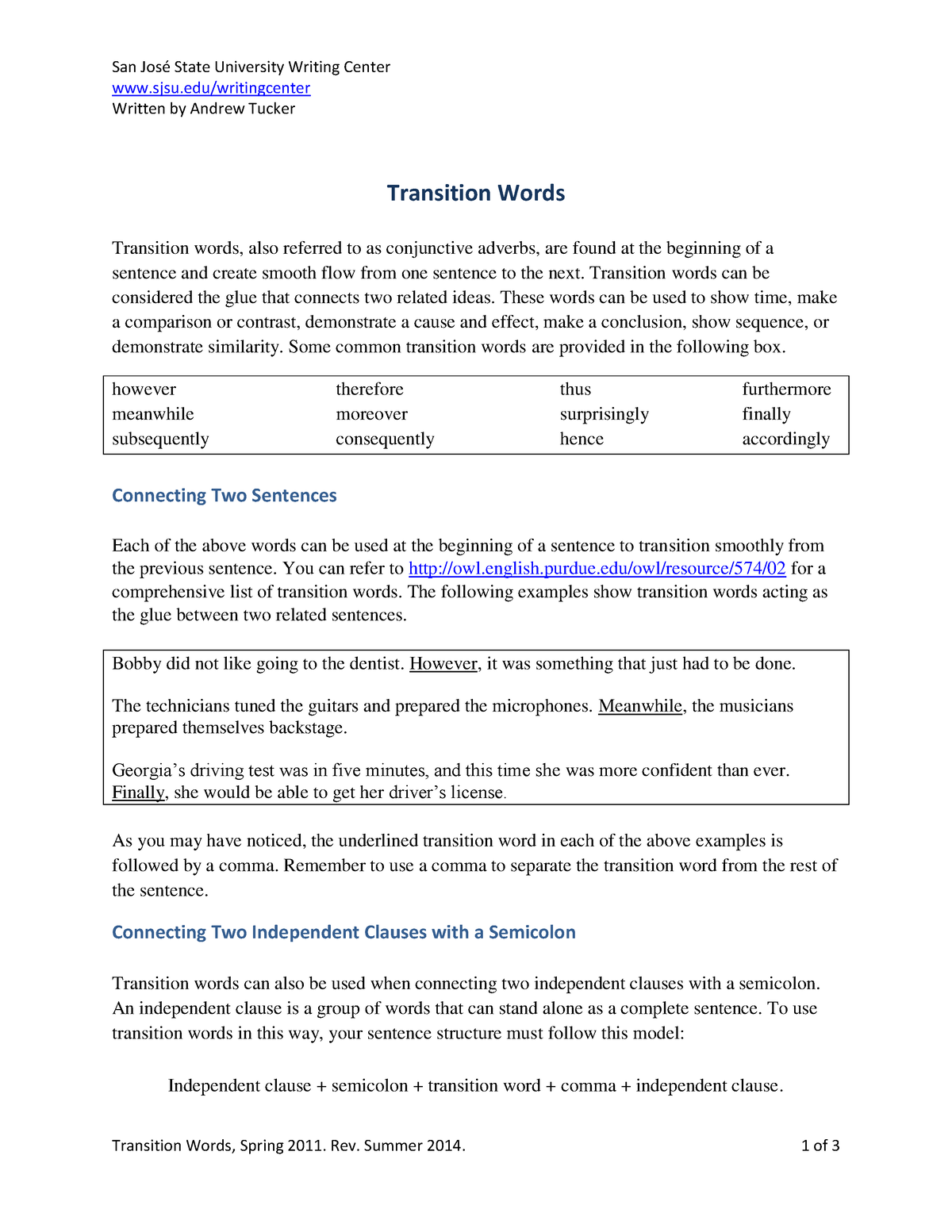 APA Style on X: Transitional words and phrases serve two purposes: They  clarify the relationship between sentences, and they help sentences in a  paper flow more smoothly. Our transitions guide provides suggestions