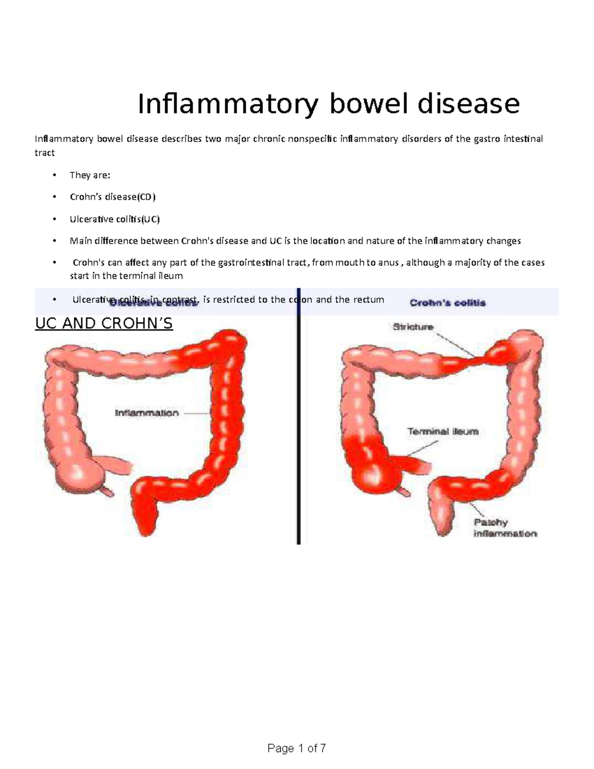 Chapter - 18 IBD - Inflammatory bowel disease Inflammatory bowel ...