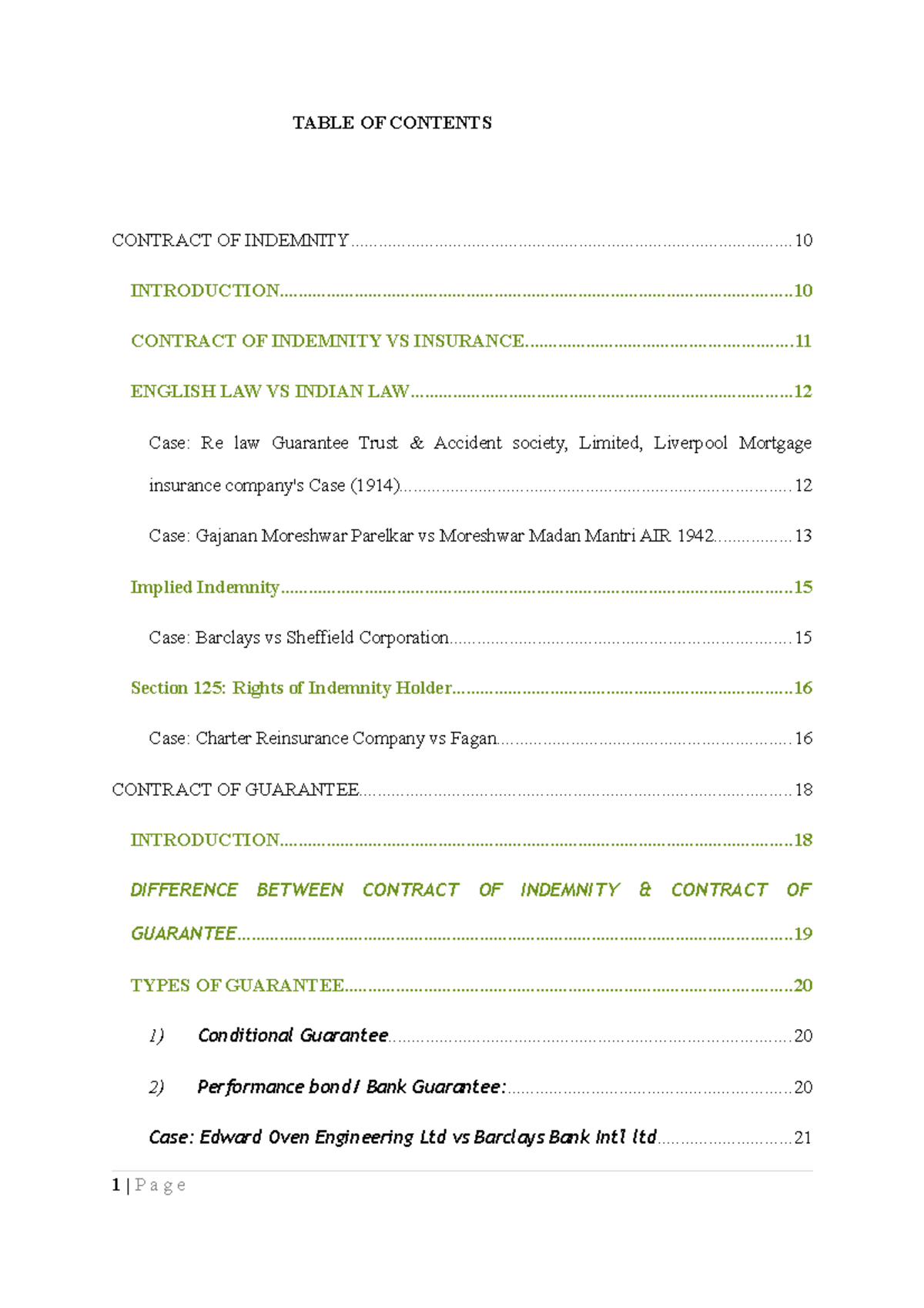 Contracts- II SEM II - Contract Notes - TABLE OF CONTENTS When Agent ...