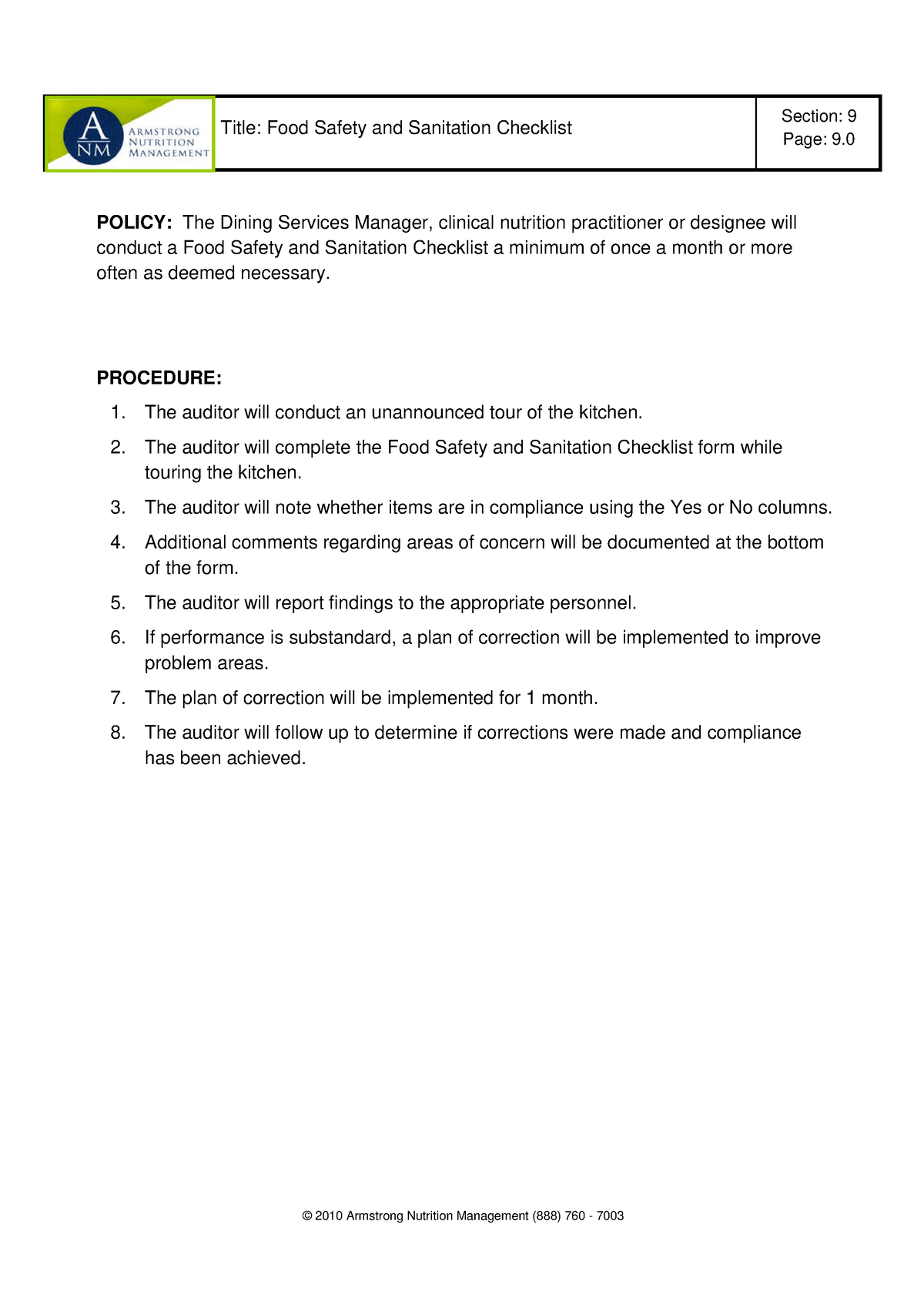 Food Safety And Sanitation Checklist Page 9 Title Food Safety And   Thumb 1200 1698 