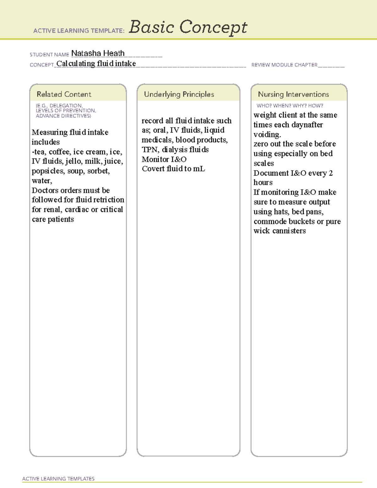 Basic fundamentals 3 - n/a - ACTIVE LEARNING TEMPLATES Basic Concept ...