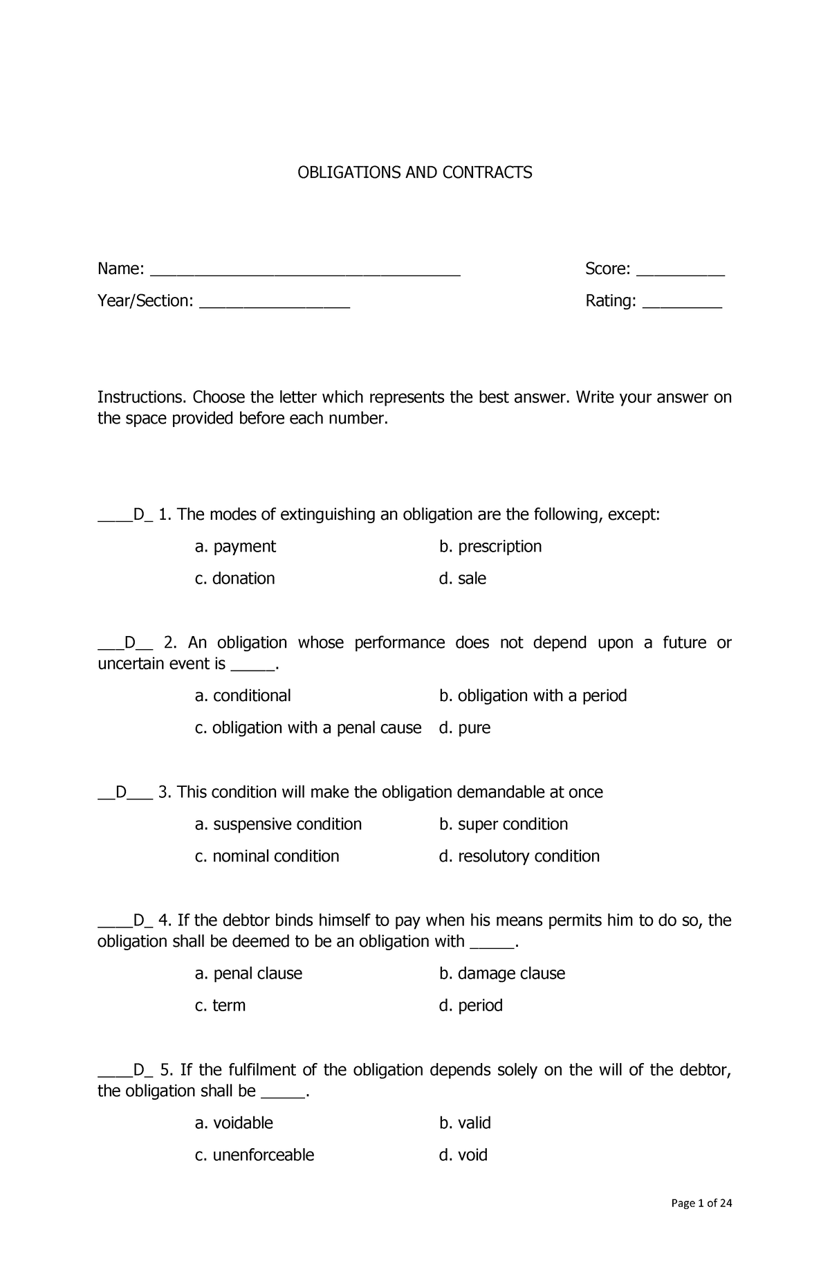 pdfcoffee-this-is-a-practice-quiz-on-law-on-obligation-and-contracts