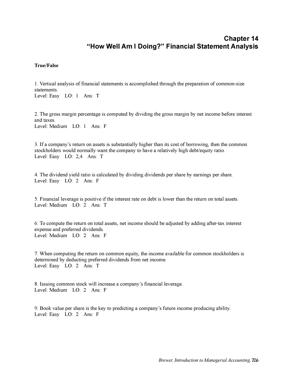 CHAP-14 PRACTICAL ACCOUNTING - Chapter 14 “How Well Am I Doing ...