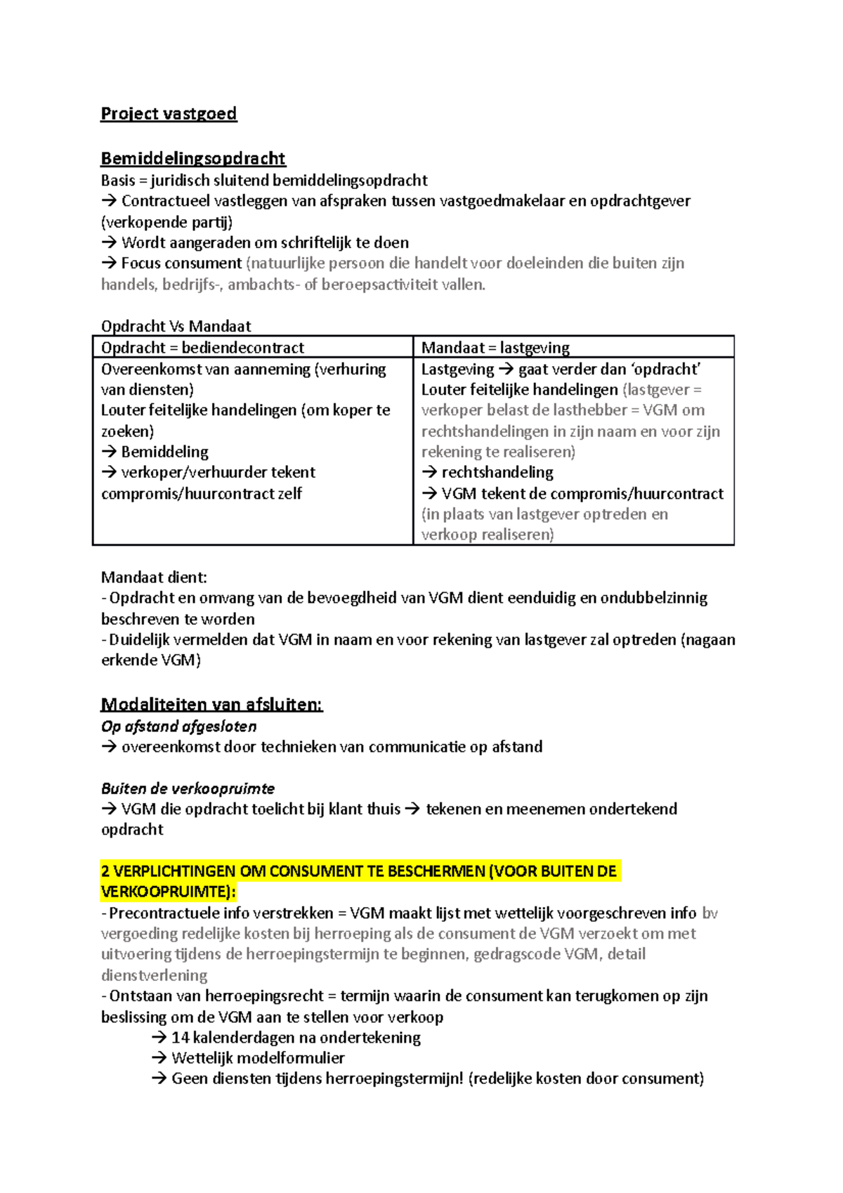 Project Vastgoed Samenvatting H1 - Project Vastgoed ...