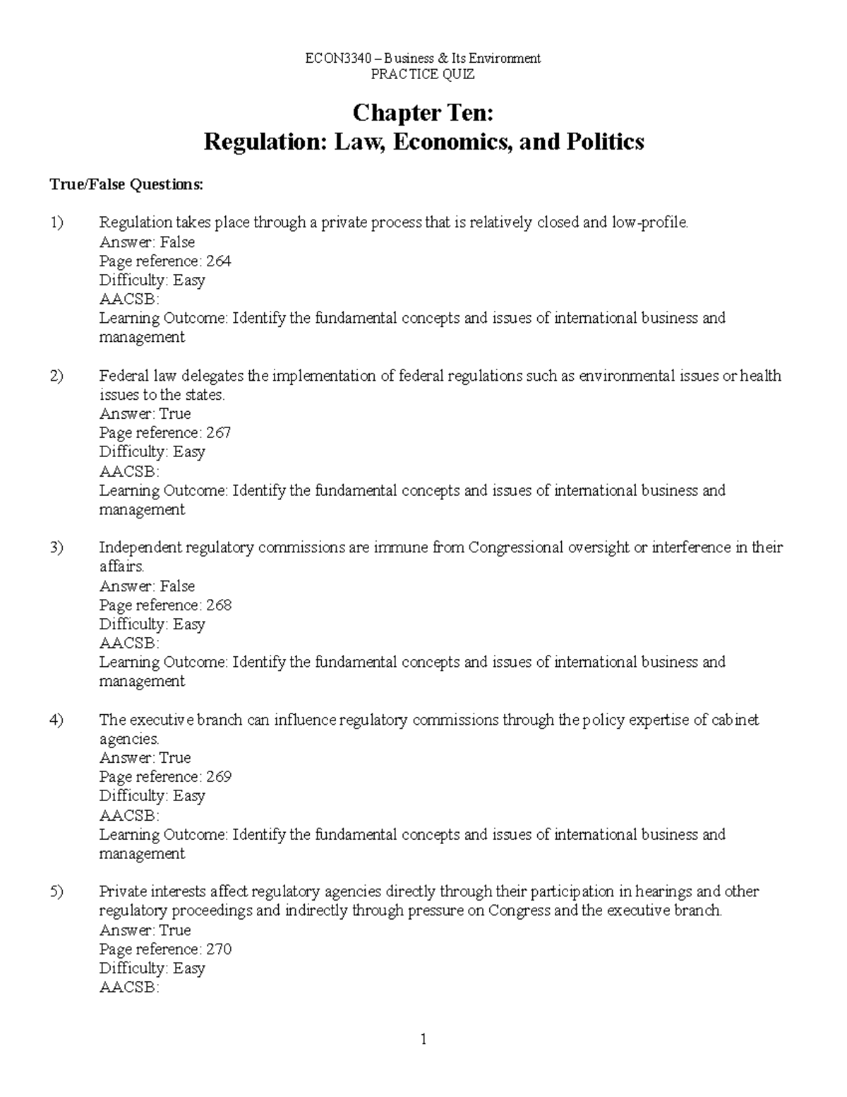 Ch 10 Practice Quiz With KEY PRACTICE QUIZ Chapter Ten Regulation   Thumb 1200 1553 