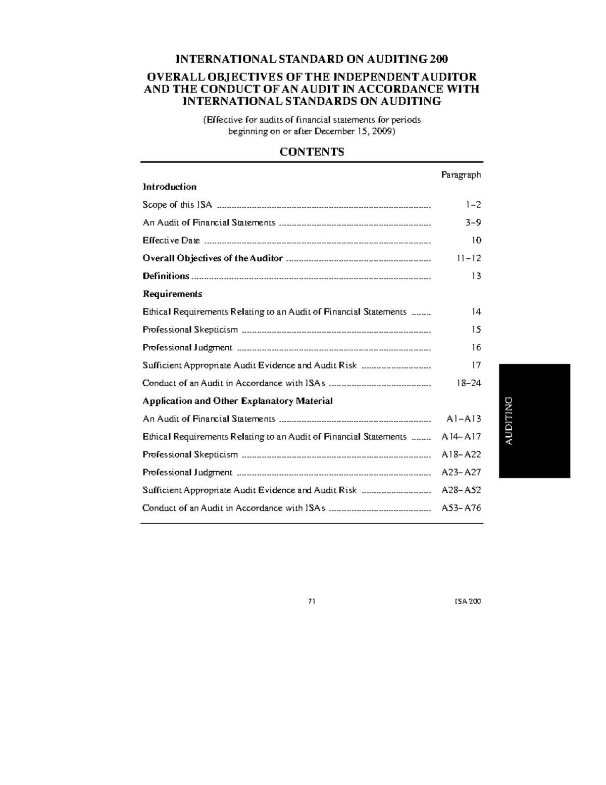 A008 2010 iaasb handbook isa 200 - AUDITING INTERNATIONAL STANDARD ON ...