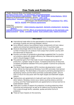 2 Free Trade And Protection Year 12 Unit 3 Economics Higher Studocu