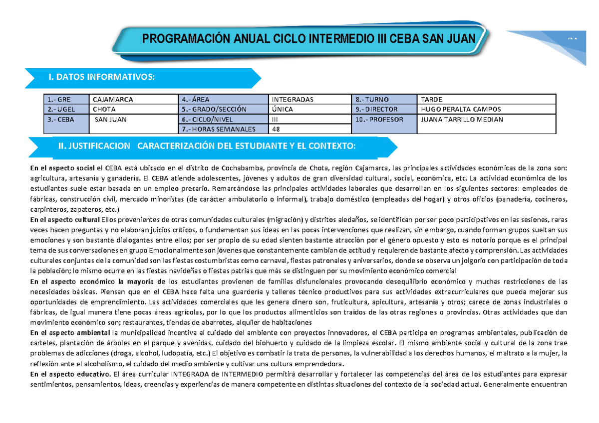 Programación Anual - Juana - PROGRAMACIÓN ANUAL CICLO INTERMEDIO III ...