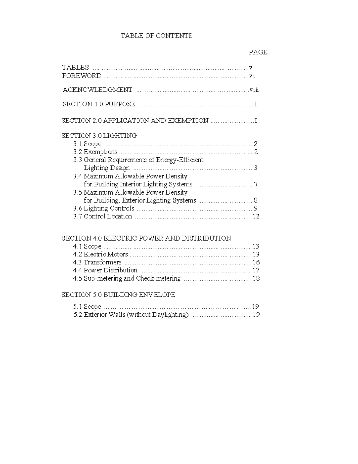 Philippine Electrical Code - TABLE OF CONTENTS PAGE TABLES ...