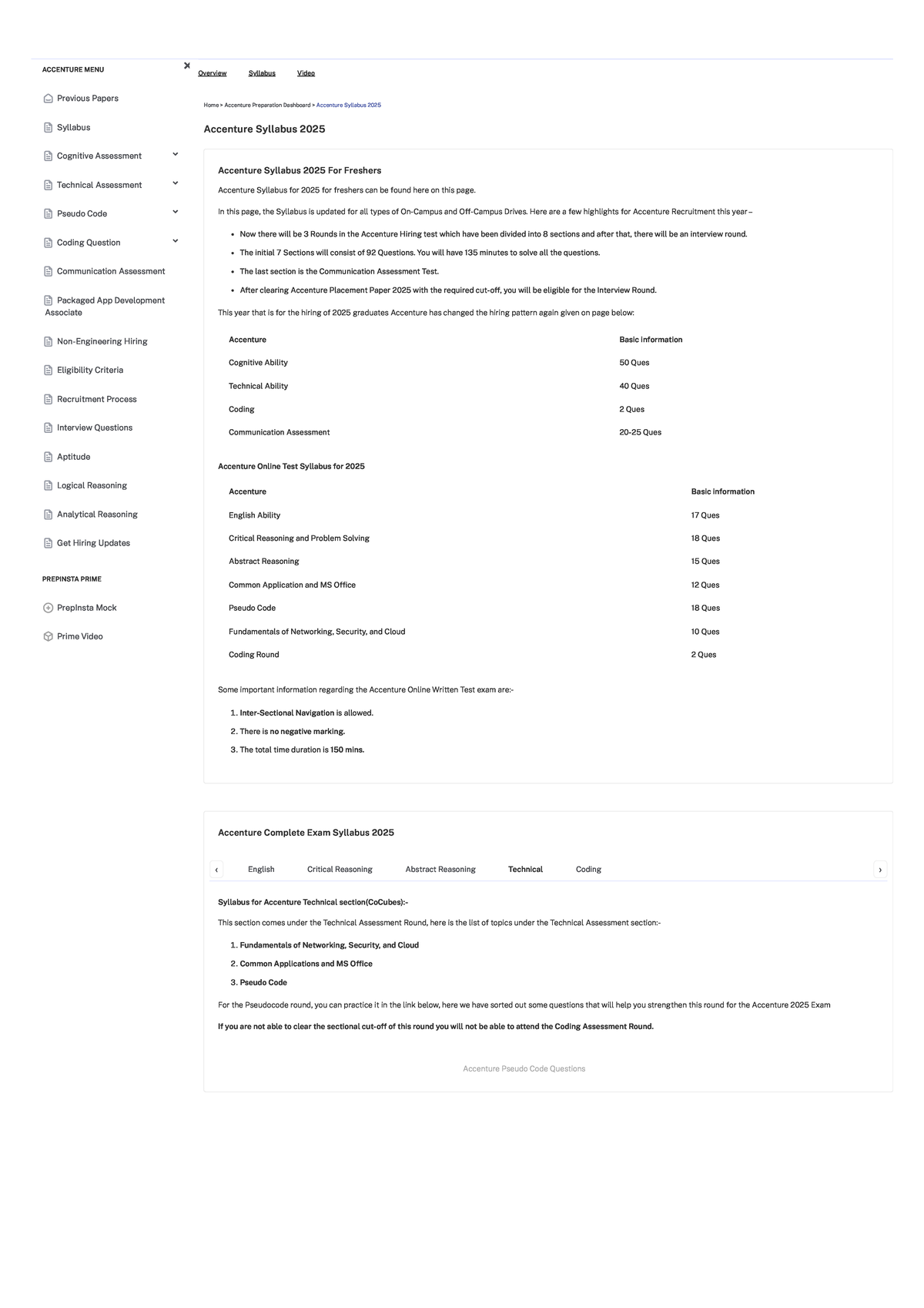 (Updated) Accenture Syllabus for 2025 Prep Insta - ACCENTURE MENU ...