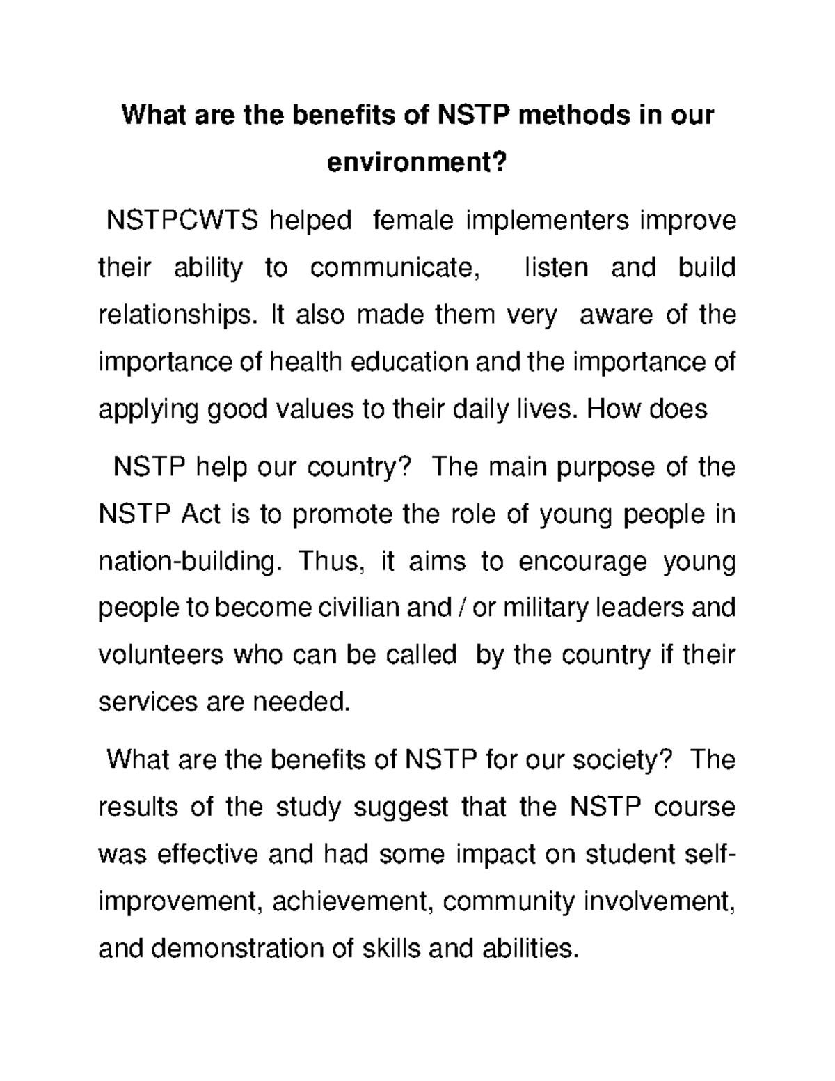 what-are-the-benefits-of-nstp-methods-in-our-environment-what-are-the