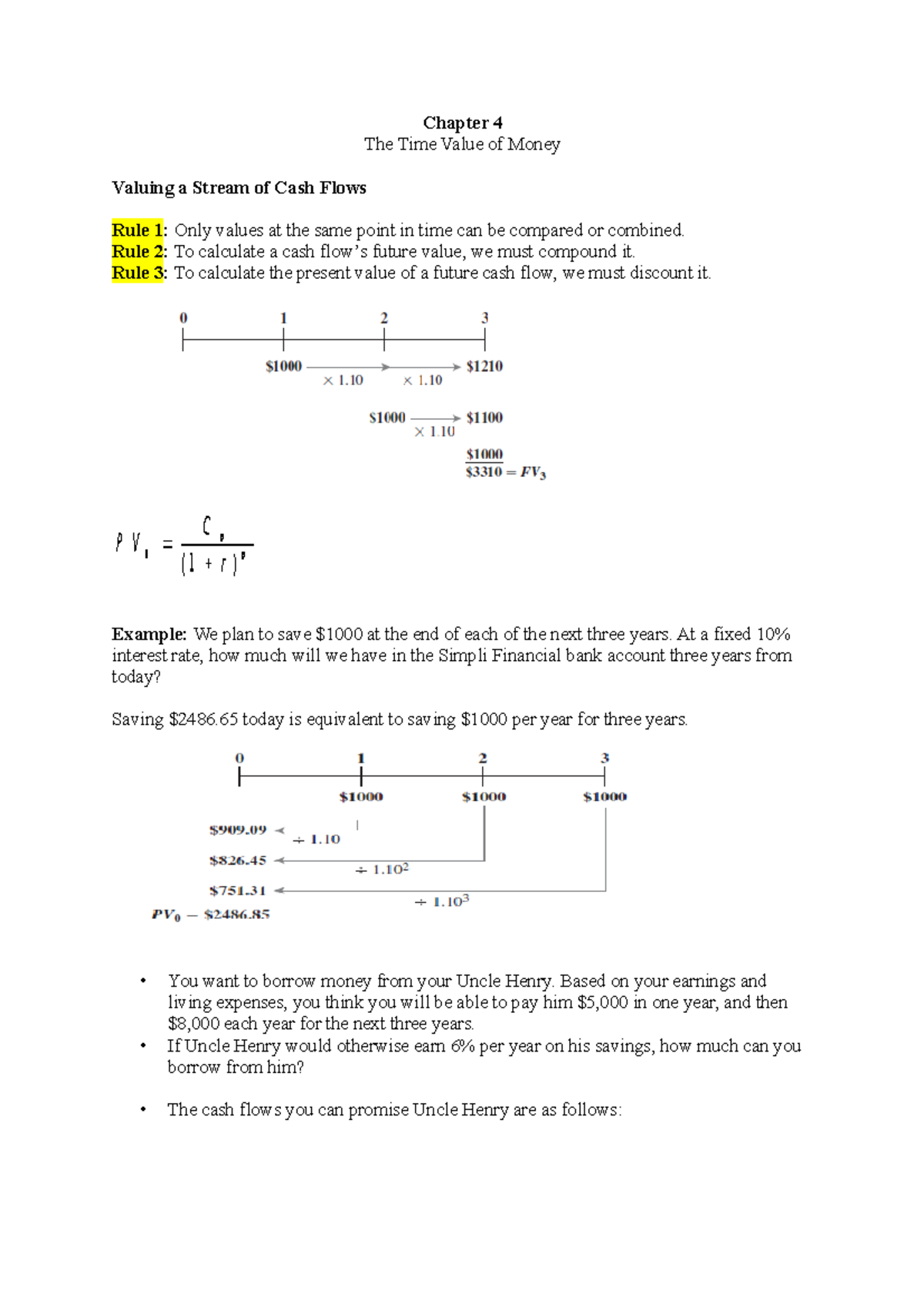 Chapter 4 The Time Value of Money - Chapter 4 The Time Value of Money ...