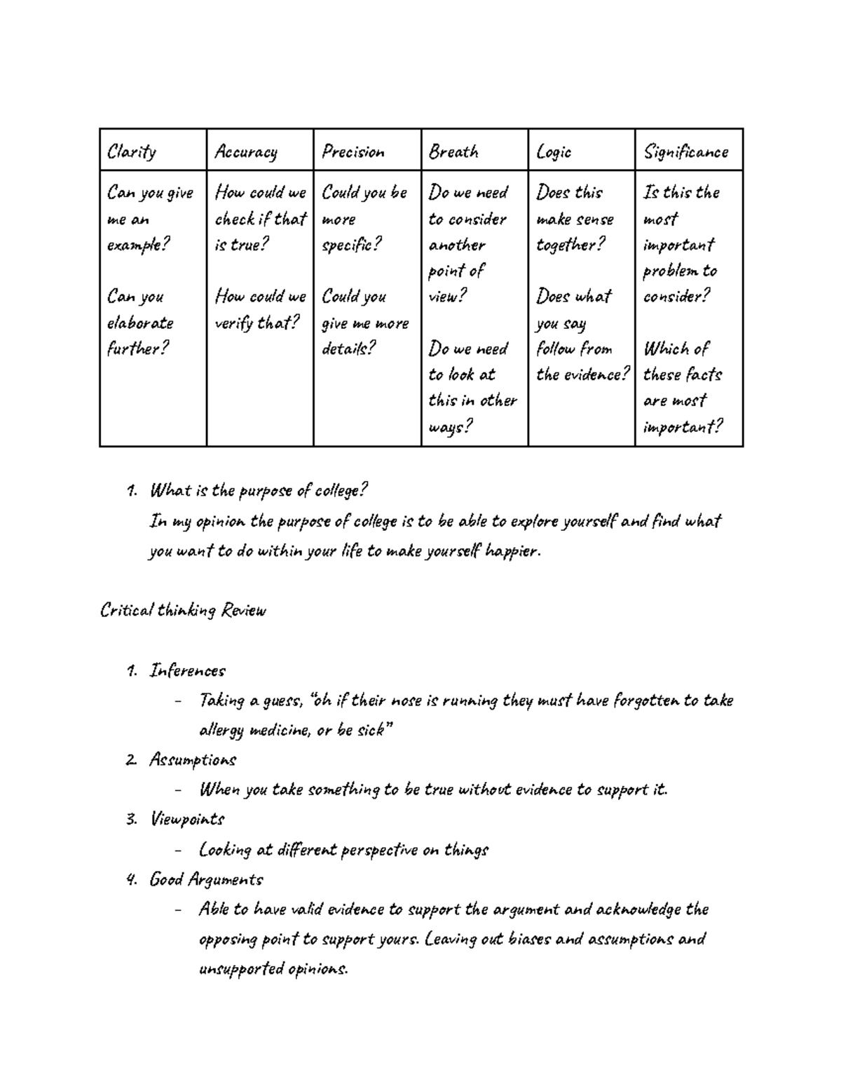 EDEC Notes part 3 - Clay Acuc Preon Bre Log Sigfine Can yo gi me an exl ...