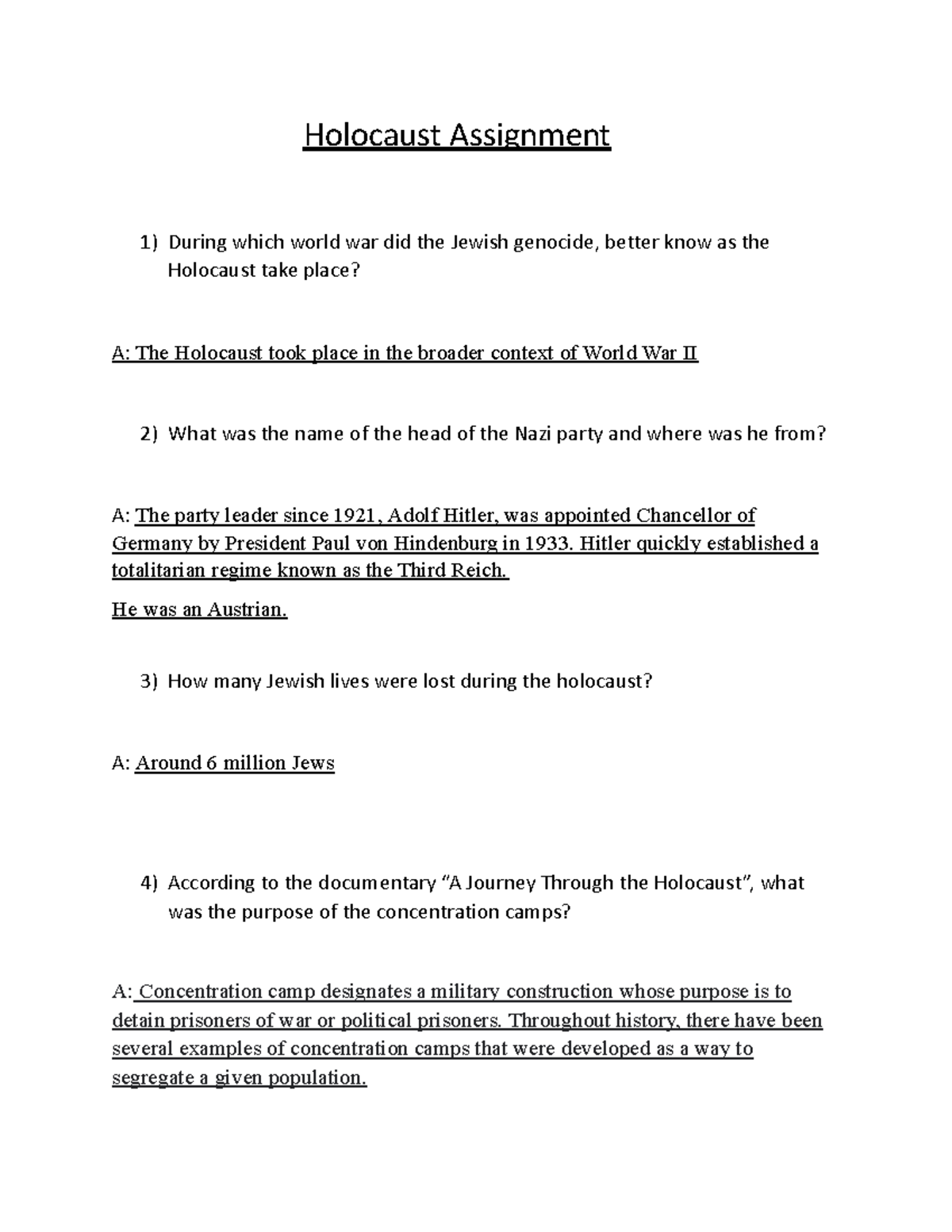 Holocaust assignment holocaust assignment during which world war did