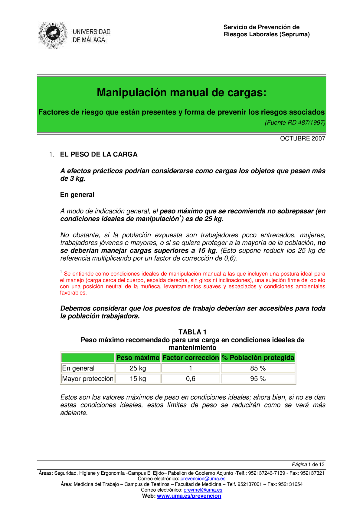 Factorespresentesenlamanipulacio Nmanualdecargas - Página 1 de 13