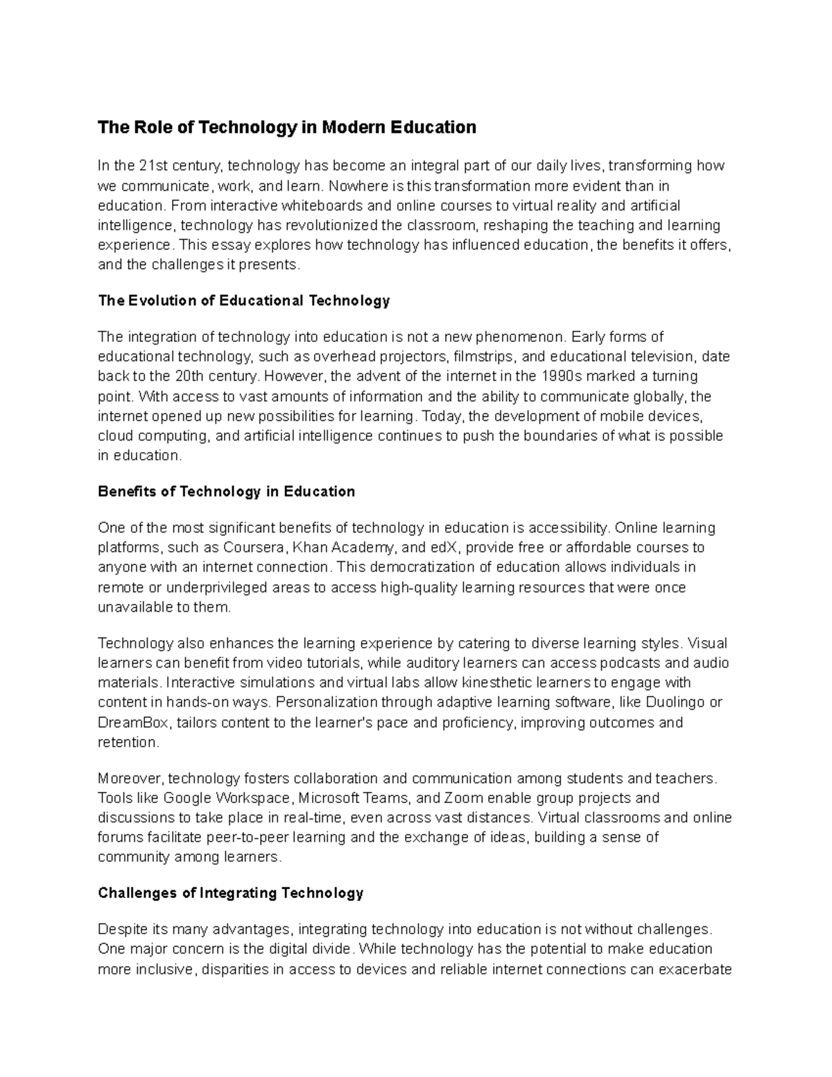 The Role of Technology in Modern Education - Nowhere is this ...