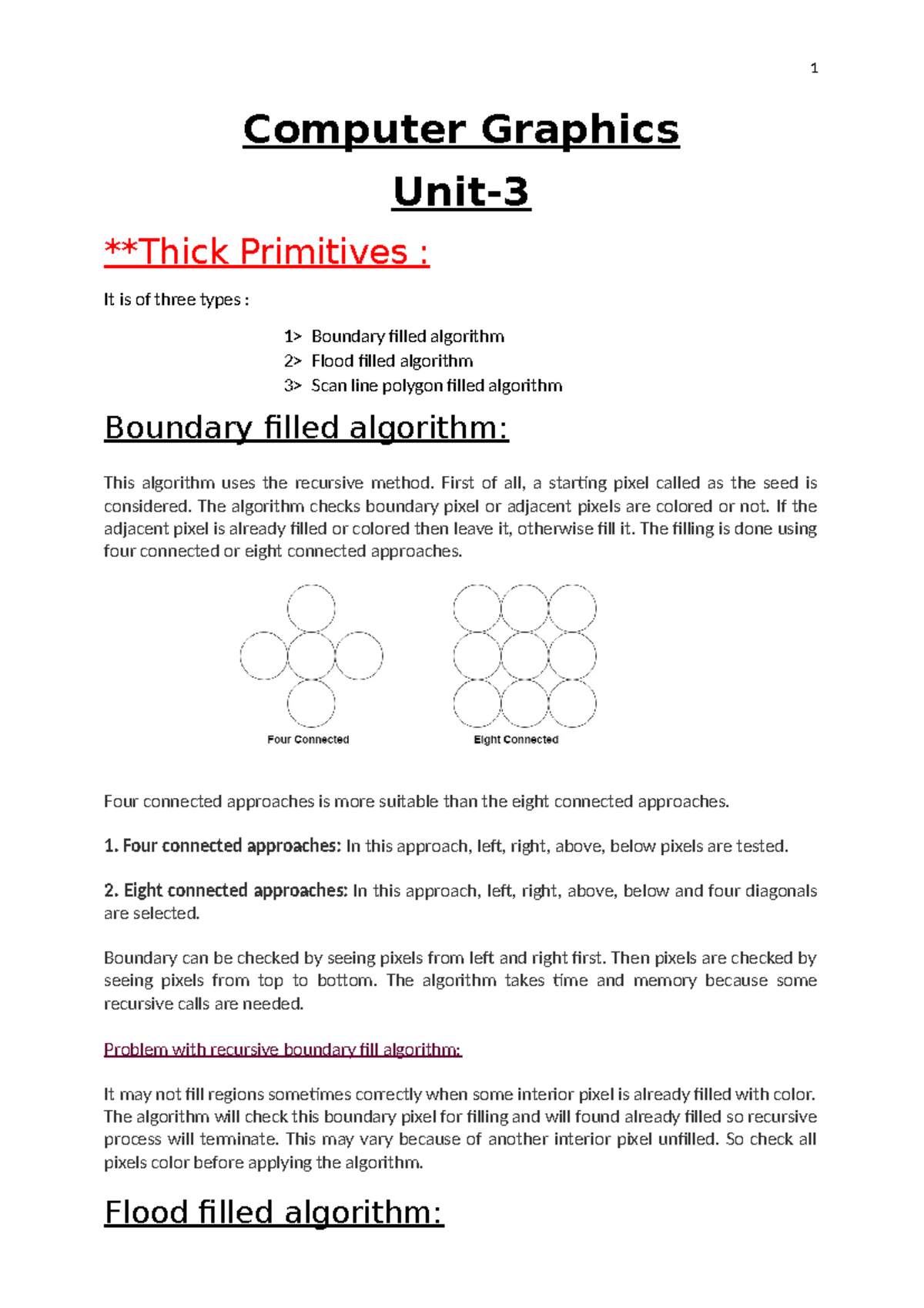 Computer Graphic unit 3 - Computer Graphics Unit- **Thick Primitives ...