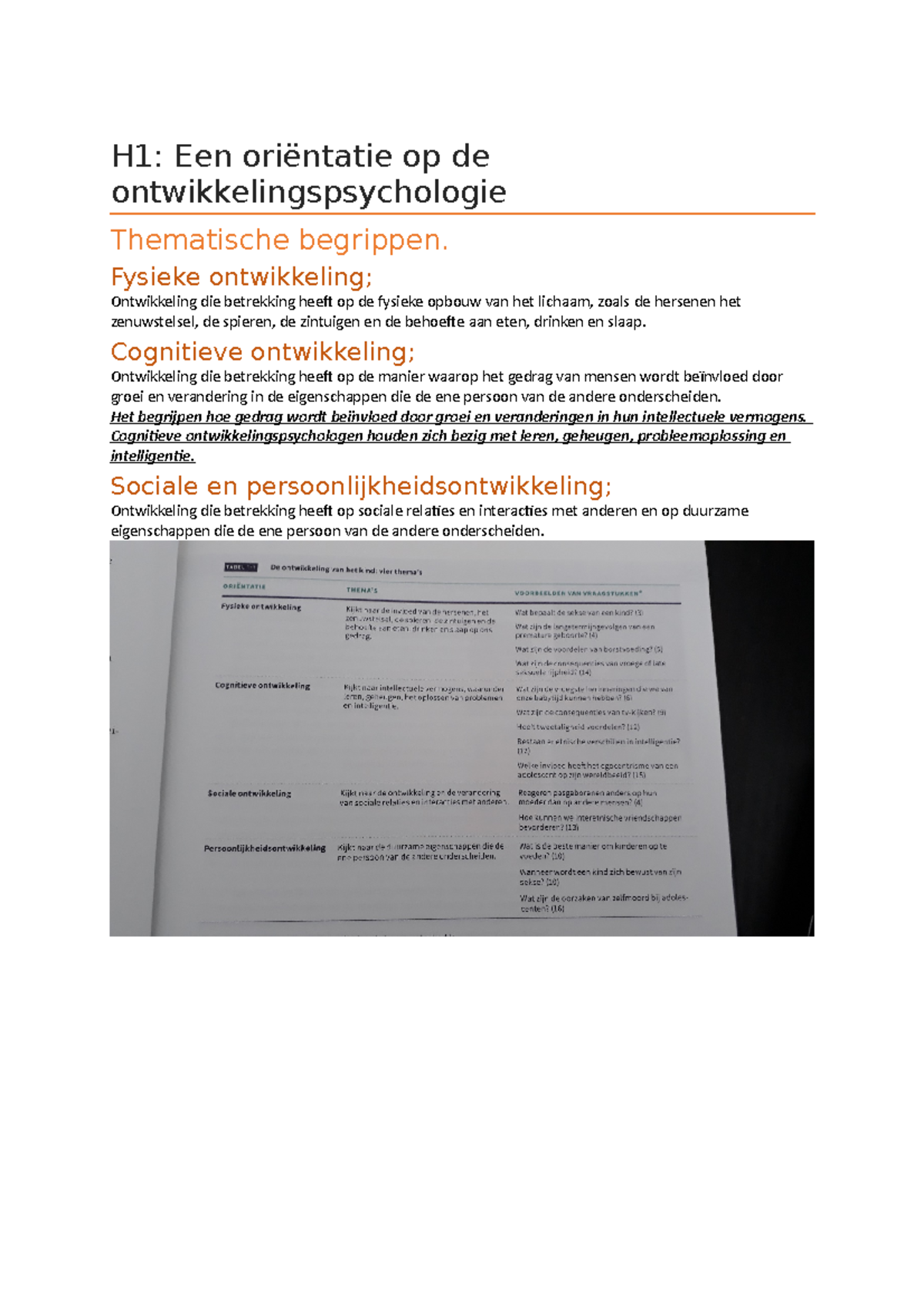 Samenvatting Ontwikkelingspsychologie (Stuvia - H1: Een Op De ...