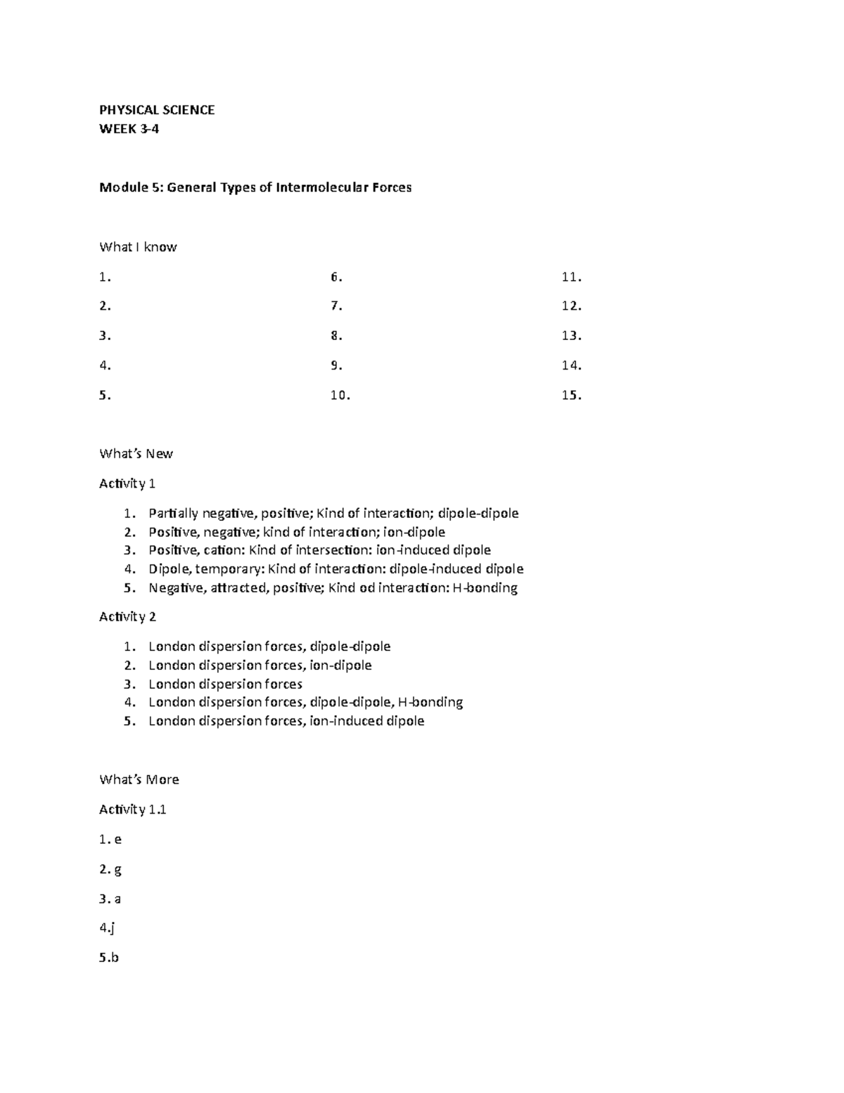 Physicalscience - Physics Module - PHYSICAL SCIENCE WEEK 3- Module 5 ...