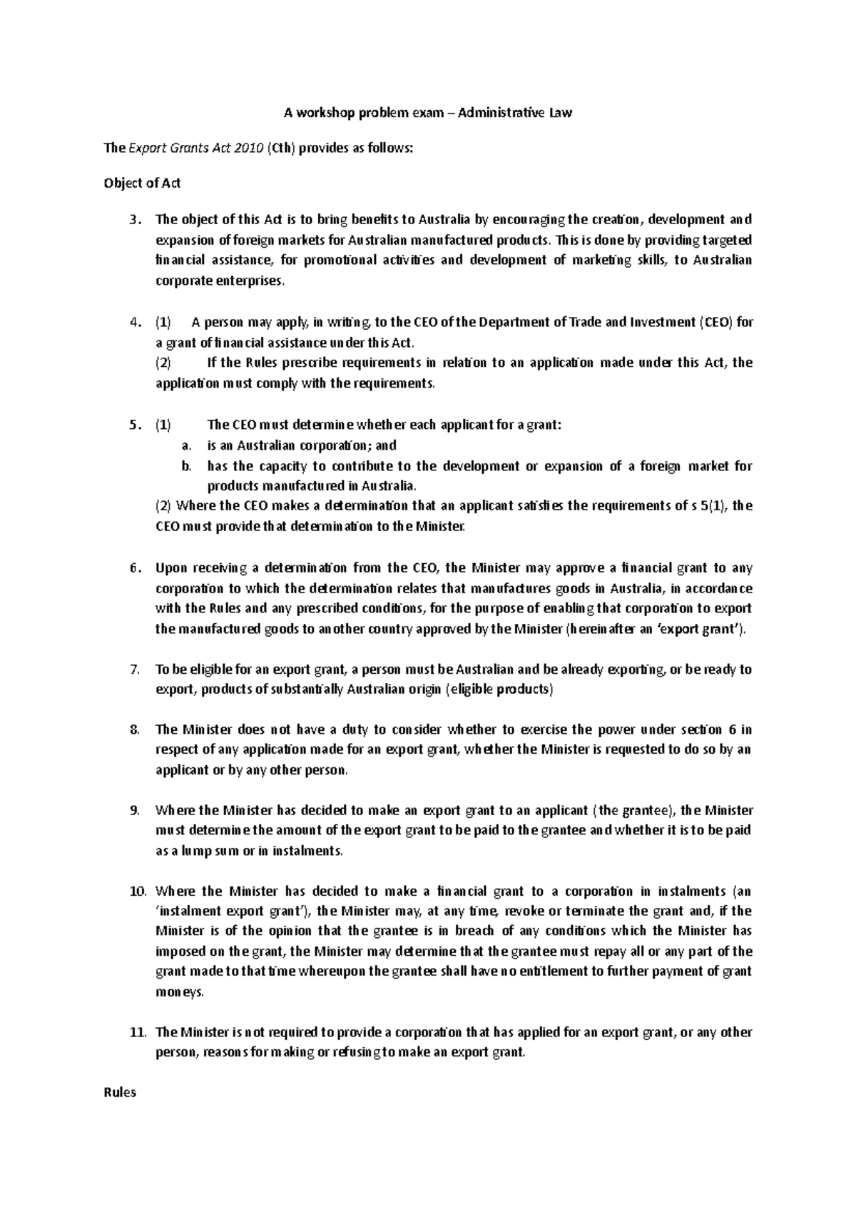 Workshop Problem Question - Company C- ceo - A workshop problem exam ...