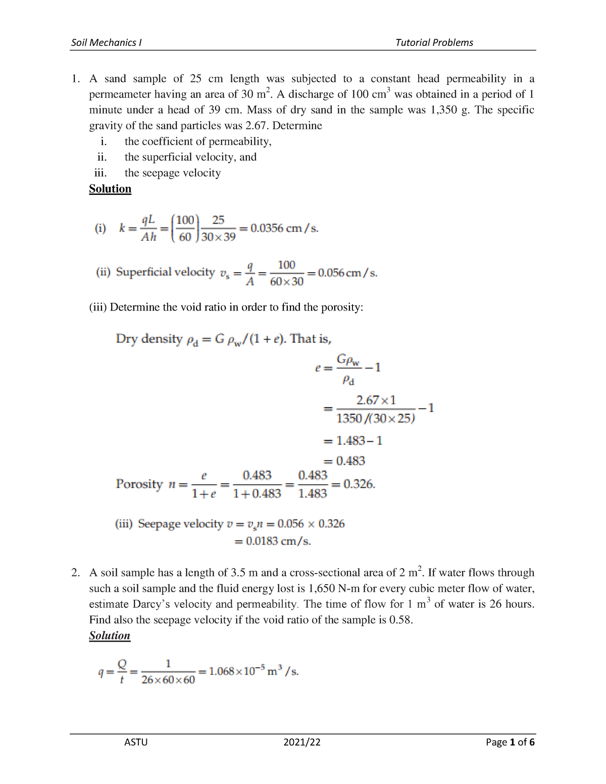 tutorial-4-pemeability-1-a-sand-sample-of-25-cm-length-was-subjected