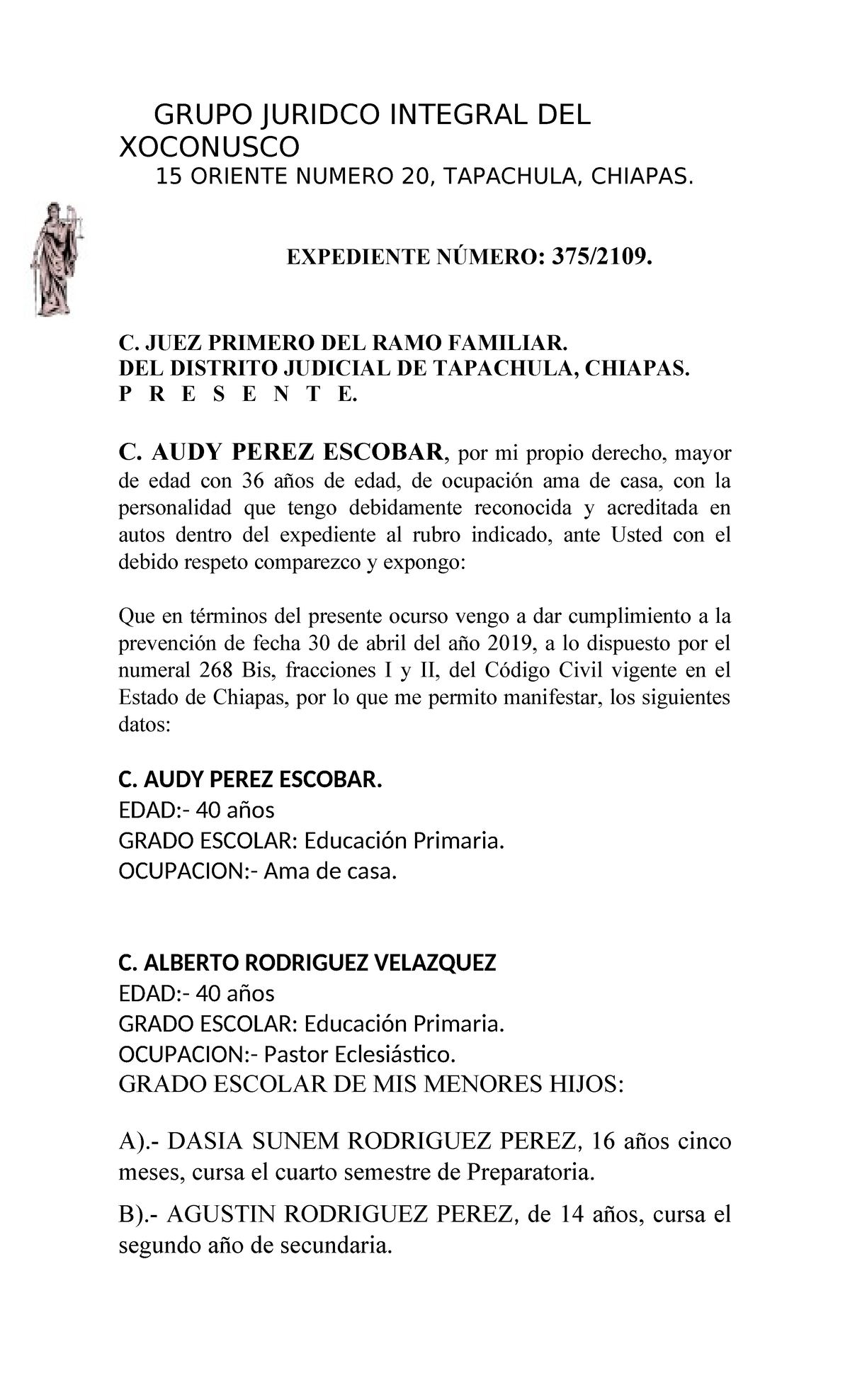 Divorcio Incausado AURY - GRUPO JURIDCO INTEGRAL DEL XOCONUSCO 15 ...