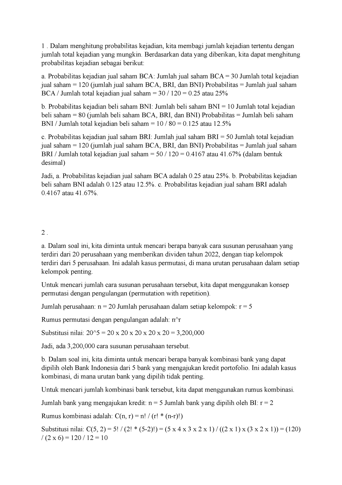 Tuton 3 Stastika Ekonomi Espa4123 - Dalam Menghitung Probabilitas ...