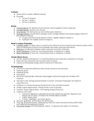 Biology Notes - EXAM 3 - Professor Atta Ahmad's in person lecture ...