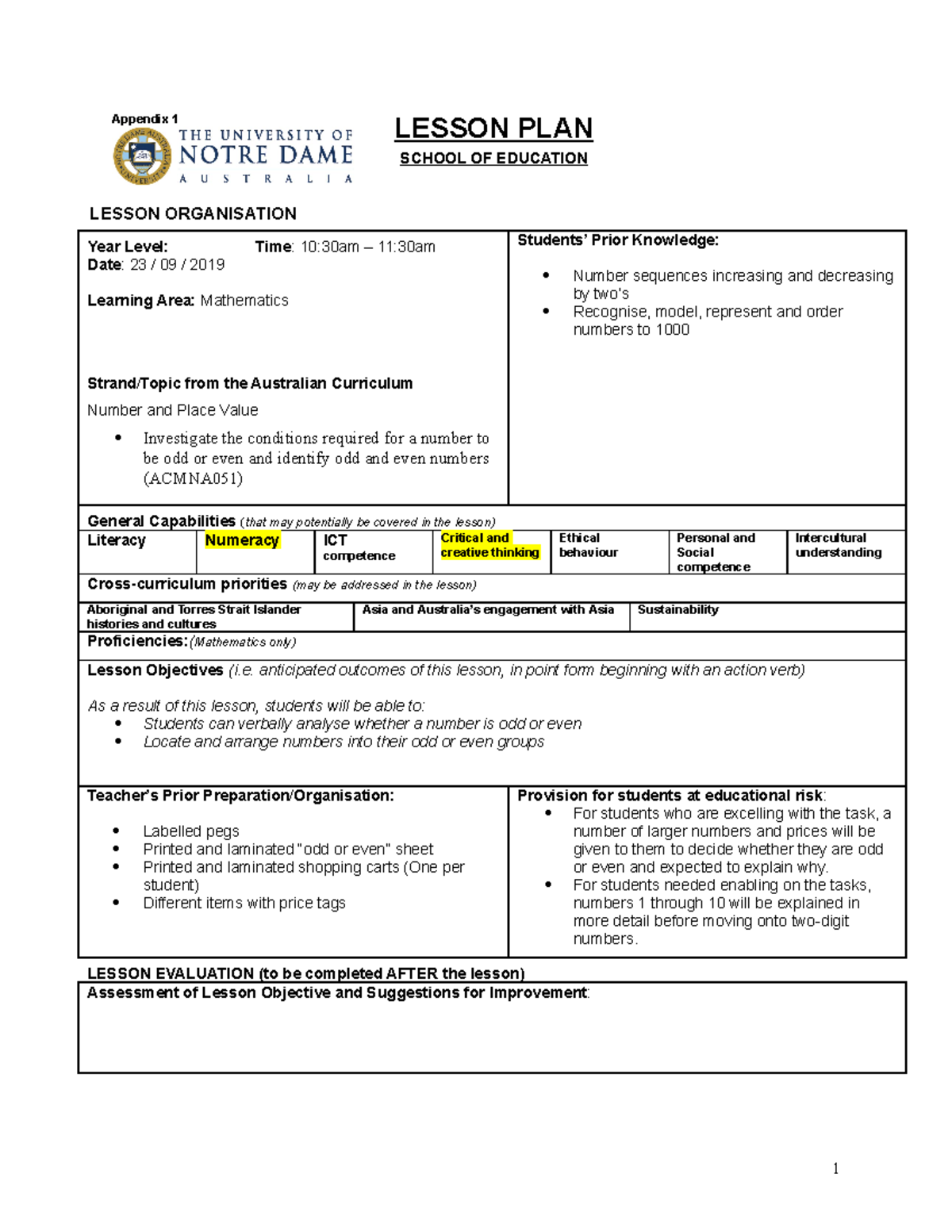 Lesson-Plan-Template - Appendix 1 LESSON PLAN SCHOOL OF EDUCATION ...