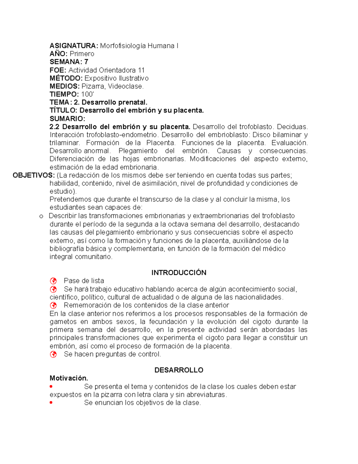 AO 11 Morfofisiología Humana I - ASIGNATURA: Morfofisiología Humana I ...