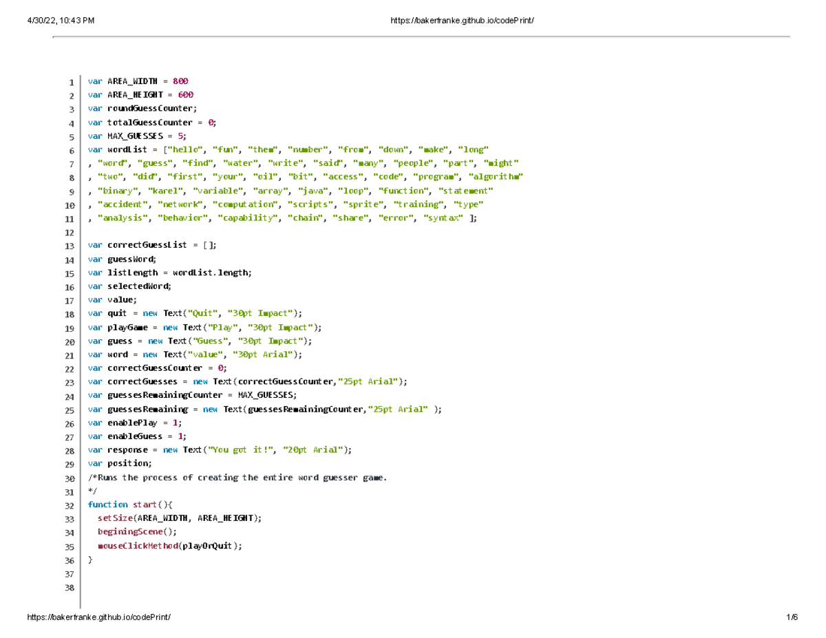 Bakerfranke.github.io var AREA_WIDTH = 800 var AREA_HEIGHT = 600 var