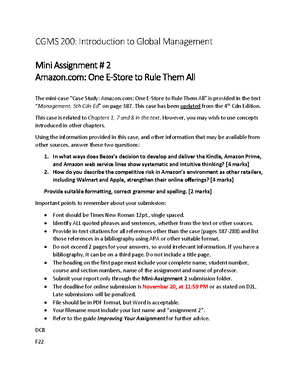 ITM 100 Chapter 1 - Notes - Class 1 Information Systems in Global ...