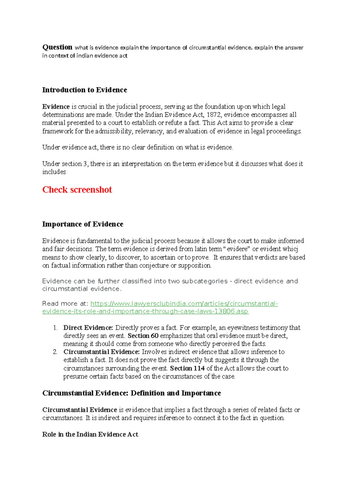 Exam 1 - Answers to previous year question papers - Question what is ...
