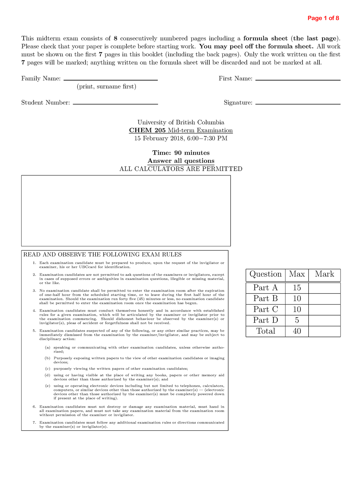 Midterm-2018 - Exam - This Midterm Exam Consists Of 8 Consecutively ...