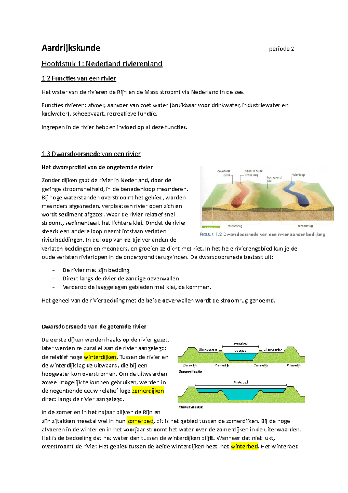 Aardrijkskunde Rivieren En Zee - Aardrijkskunde Periode 2 Hoofdstuk 1 ...