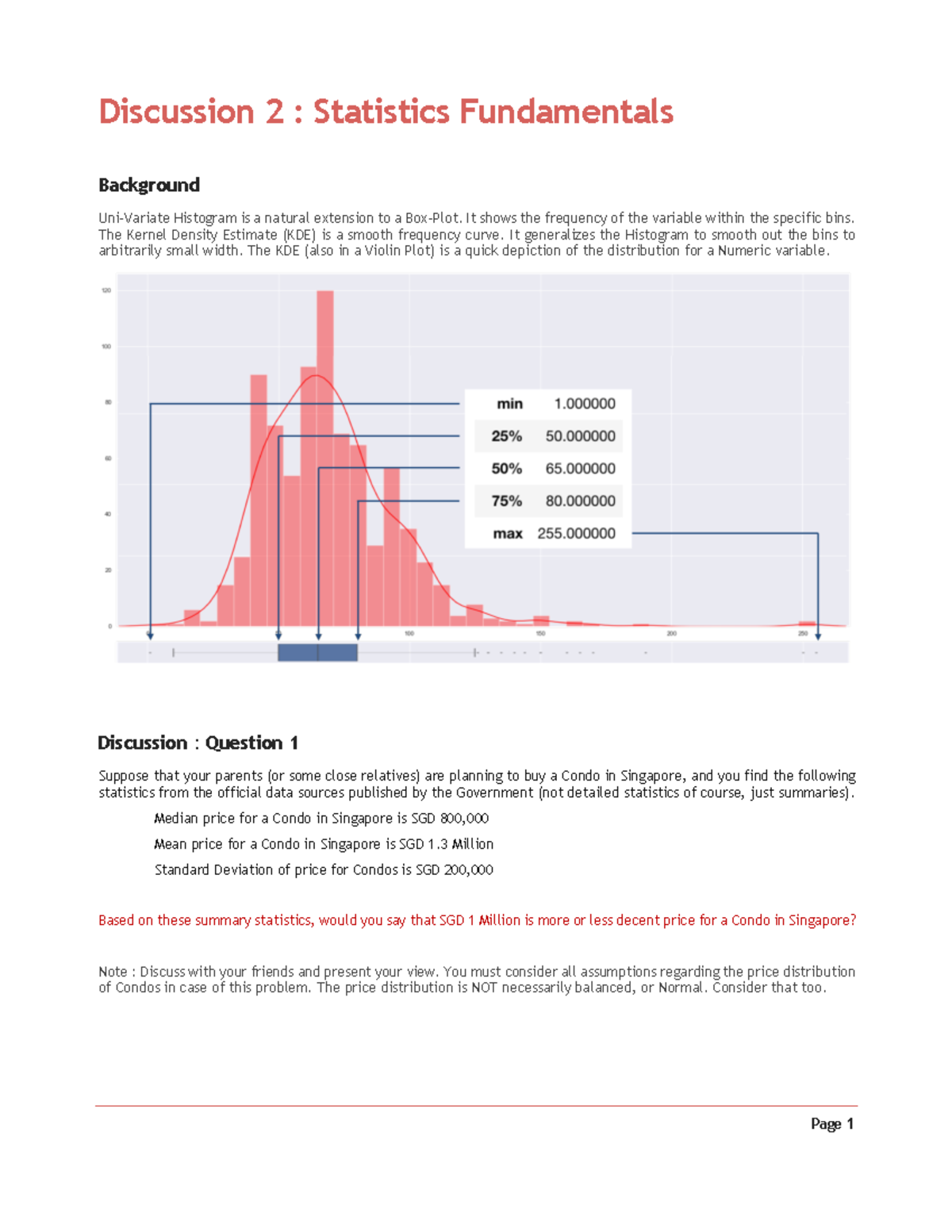 Discussion 2 Question - notes - Page 1 Discussion 2 : Statistics ...