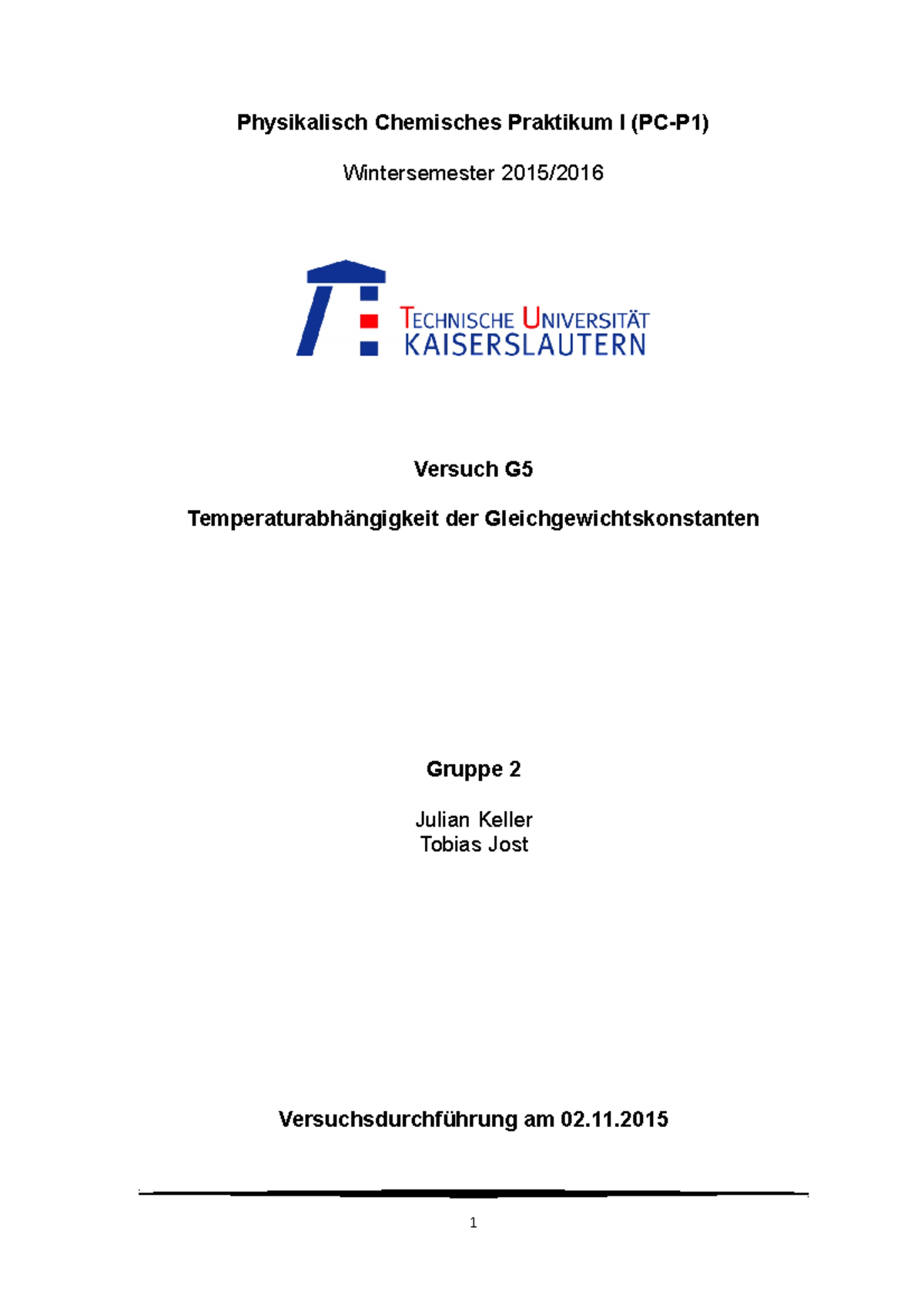 Versuch G5 PCP1 2015 Endfassung 2 - Physikalisch Chemisches Praktikum I ...