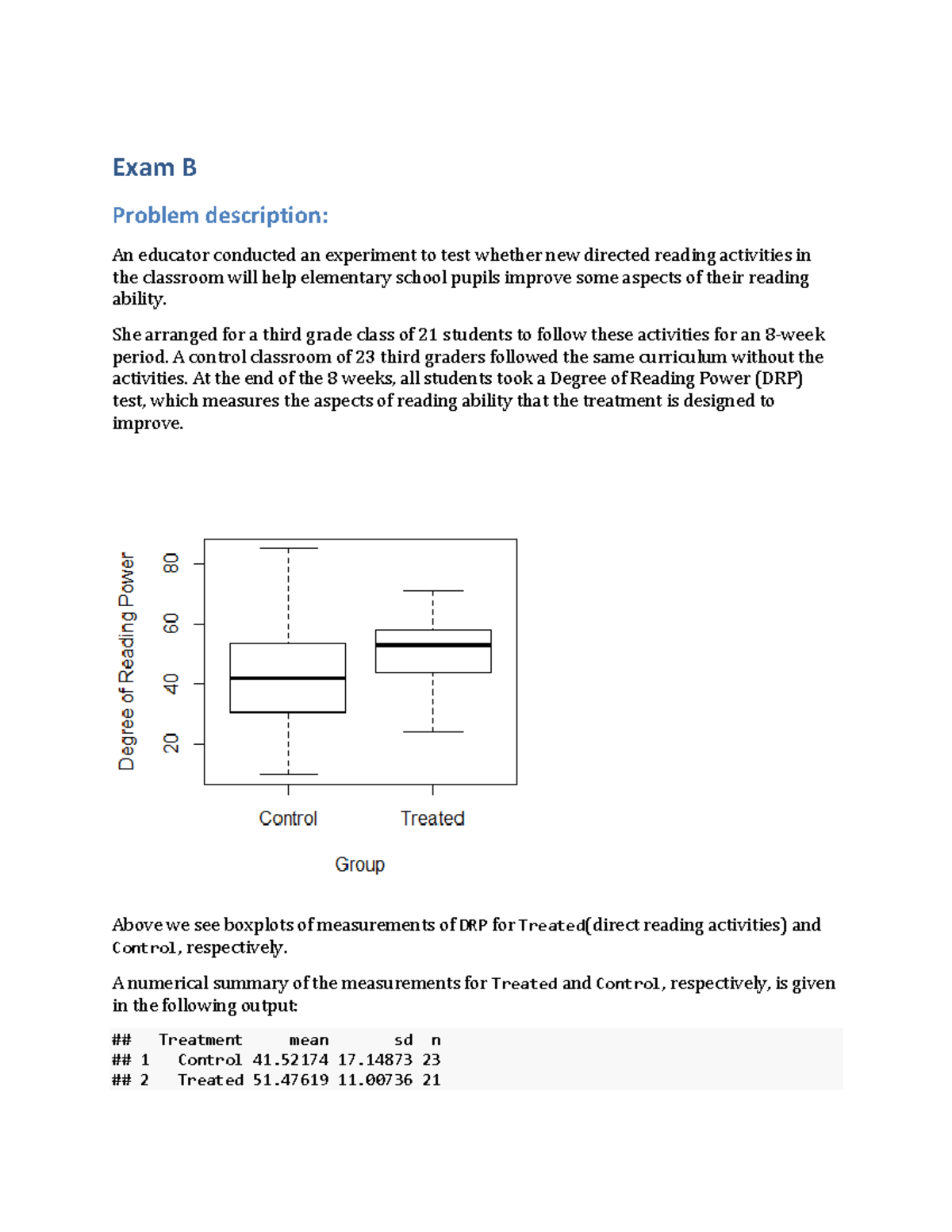 Exam 2 June 2015, Questions And Answers - Exam B - Exam B Problem ...