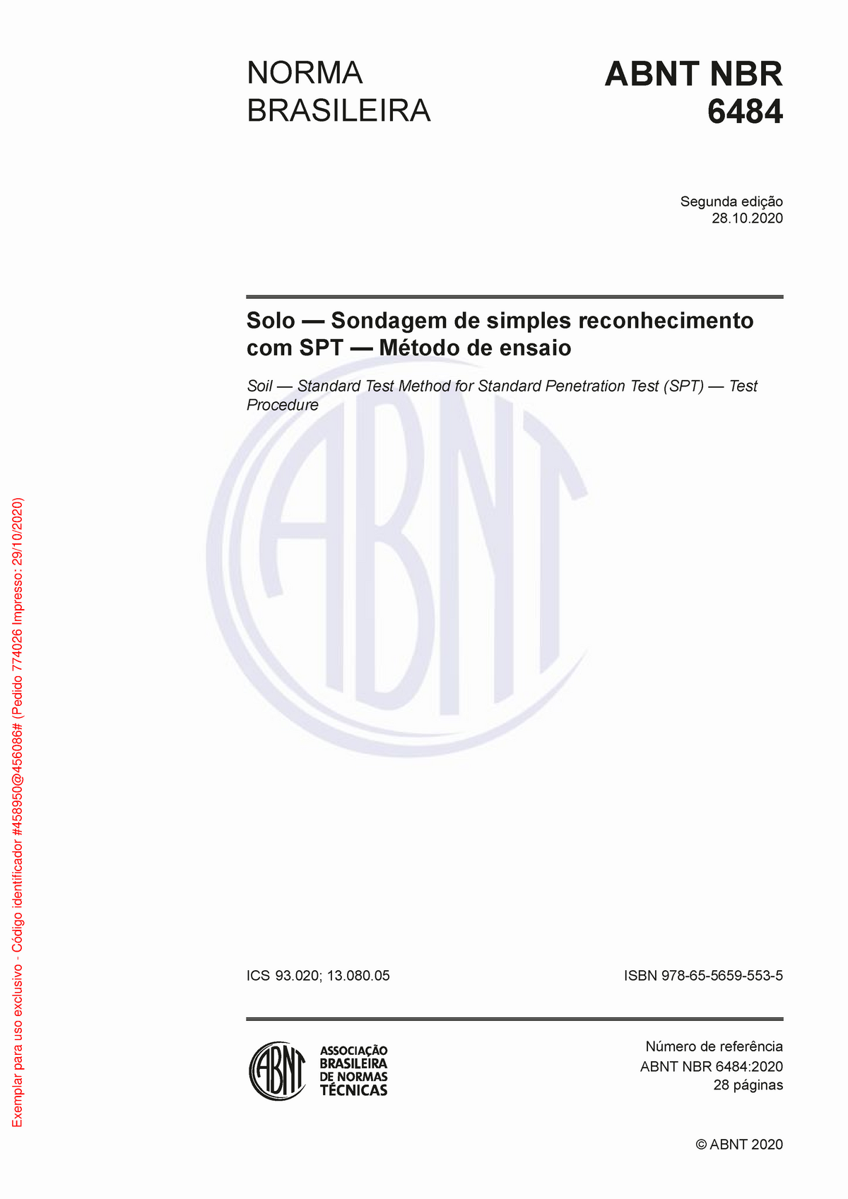 NBR 6484 - 2020 - Edição NORMA ABNT NBR BRASILEIRA ICS Número De ...