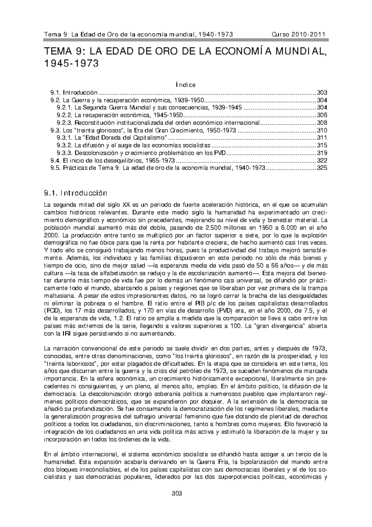 Tema09 - Apuntes 9 - TEMA 9 : LA EDAD DE ORO DE LA ECONOMÍ A MUNDI AL ...